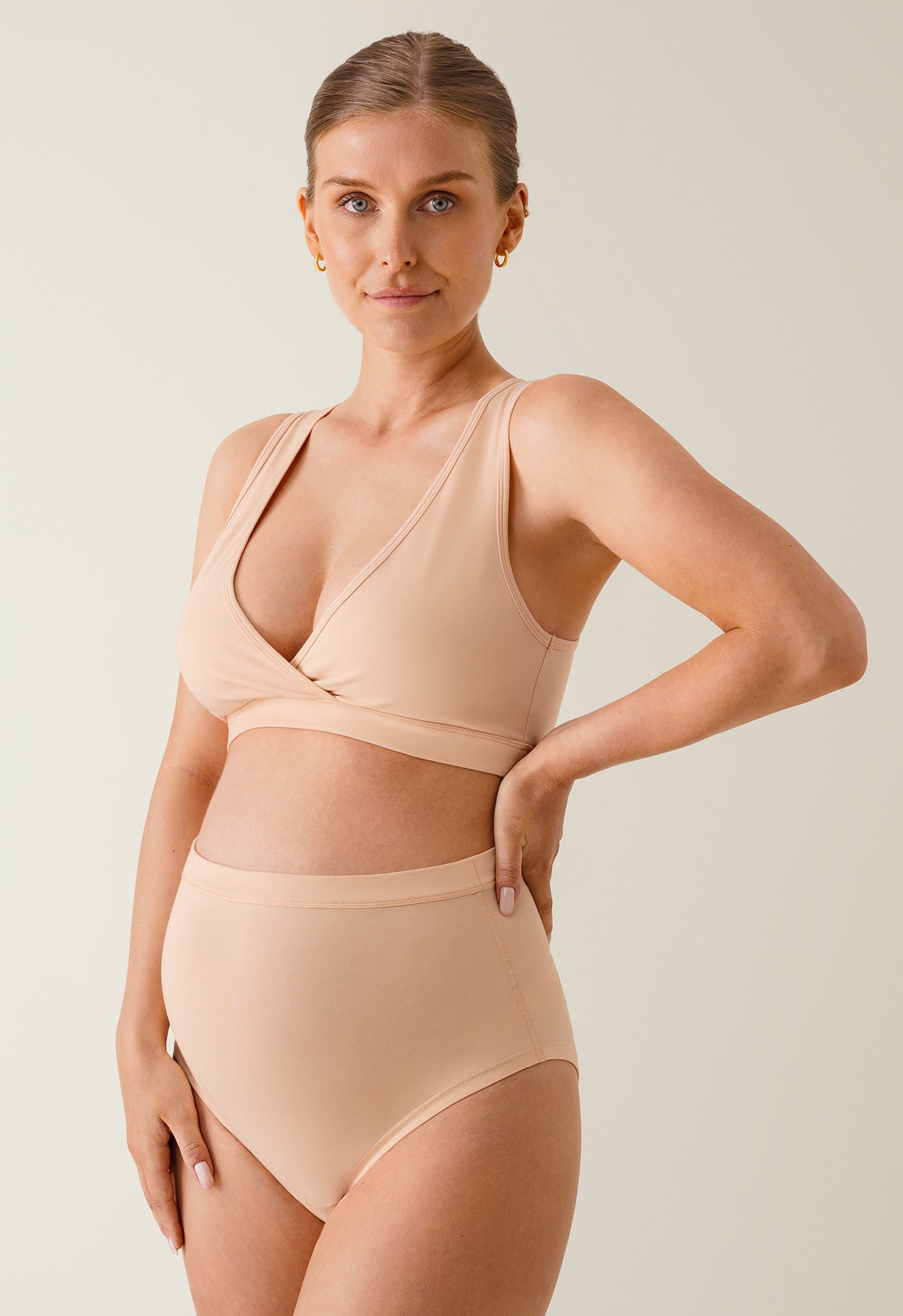 Essential Maternity & Nursing Bra in Beige