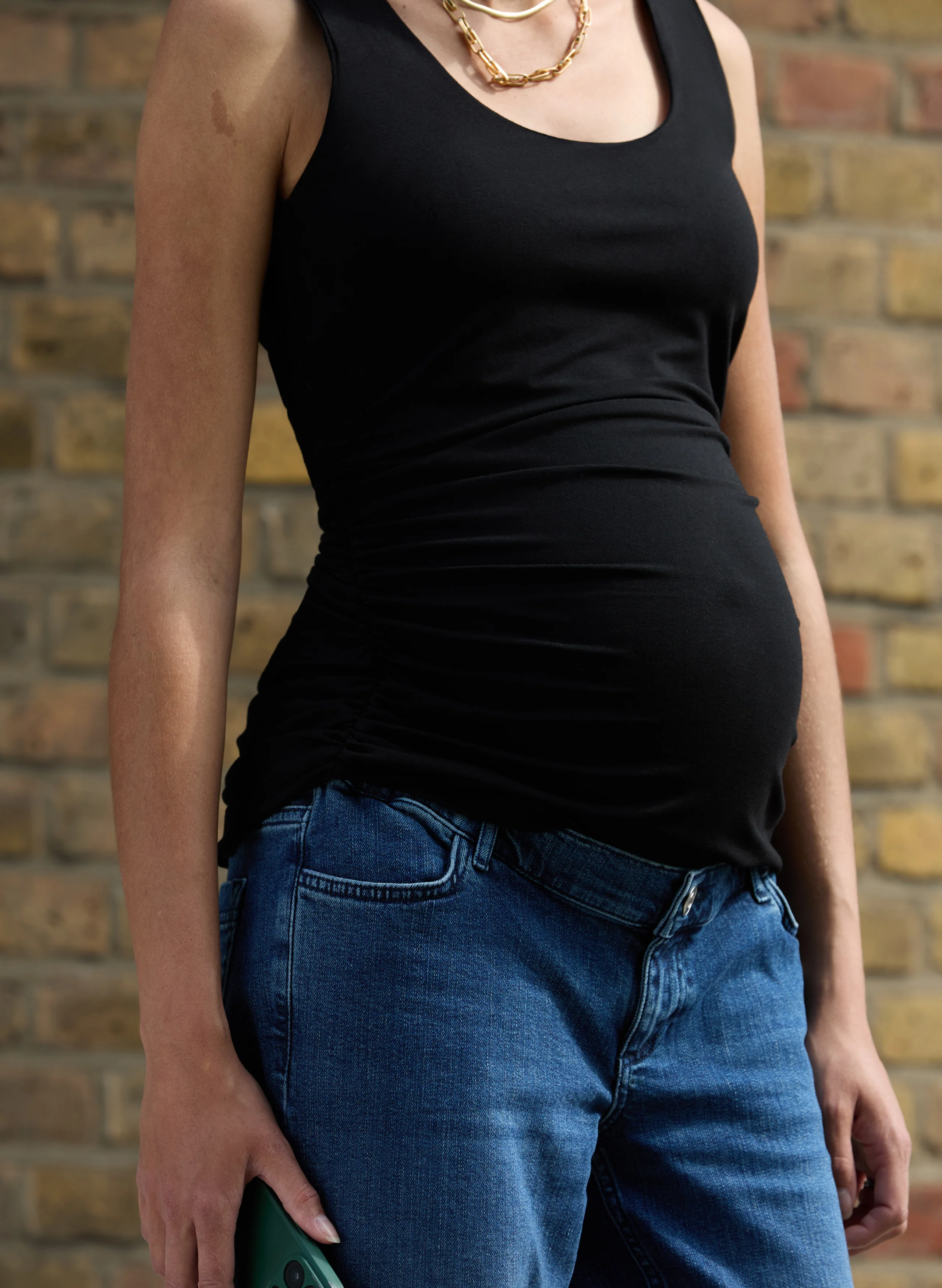 The Essentials Maternity Tank in Black
