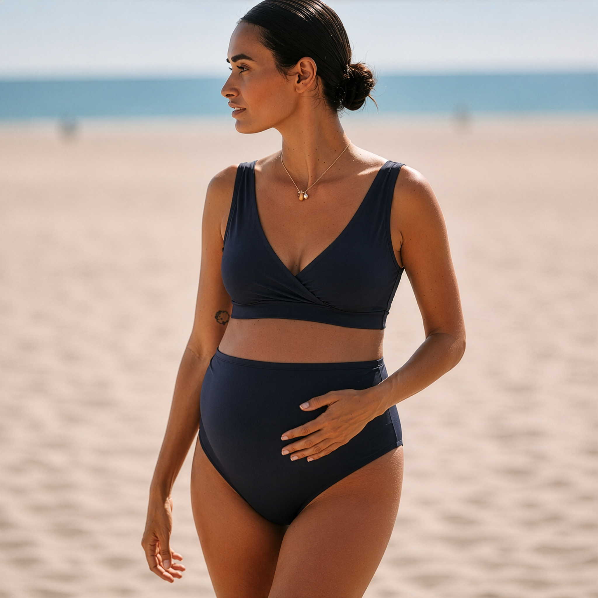 The 24/7 Nursing Bikini Top in Black