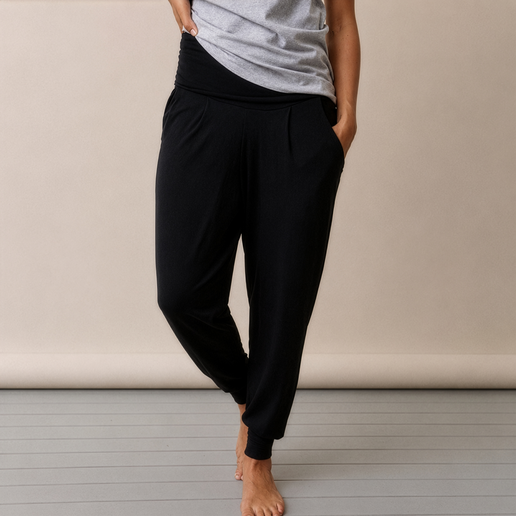 Once-On-Never-Off Easy Maternity Pant in Black