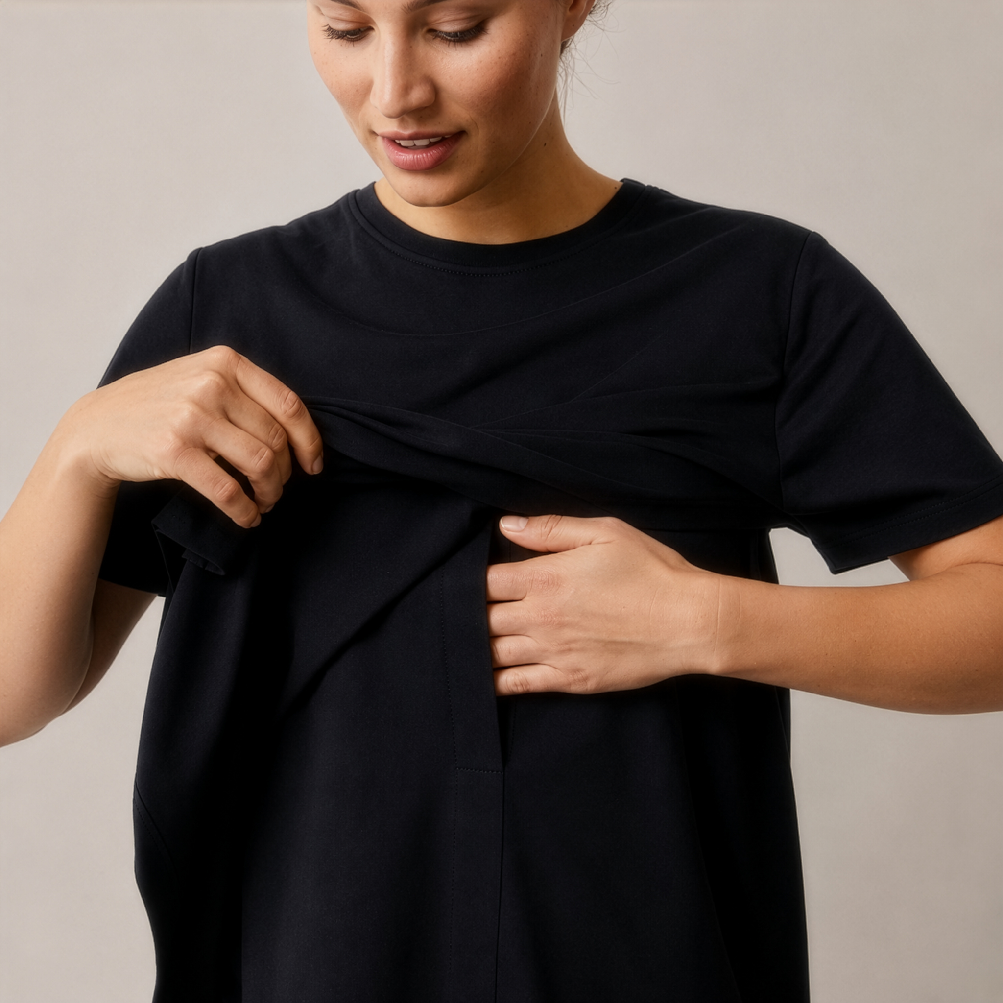 The Shirt Maternity and Nursing in Black