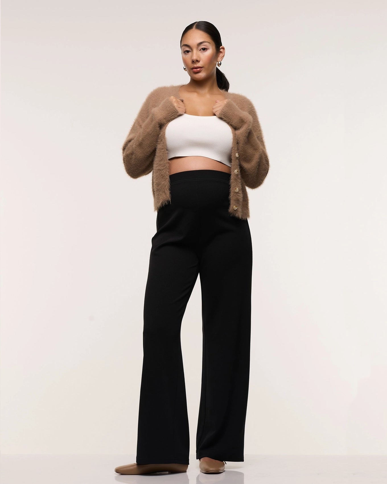 Pull-On Wide Leg Maternity Pants