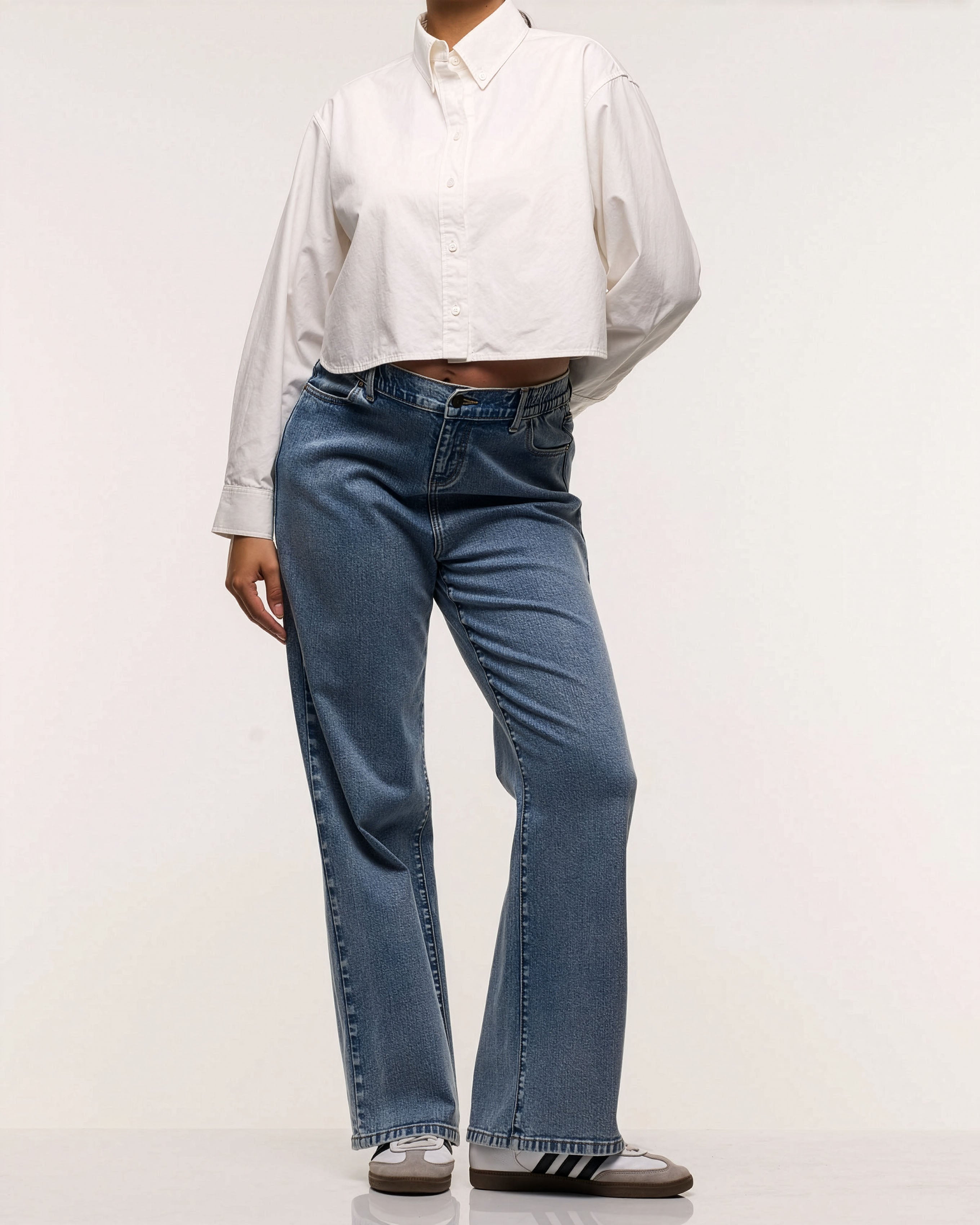 Relaxed Wide Leg Maternity Jeans in Dark Stone