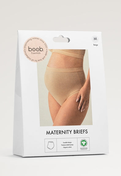 Essential Maternity Briefs in Beige
