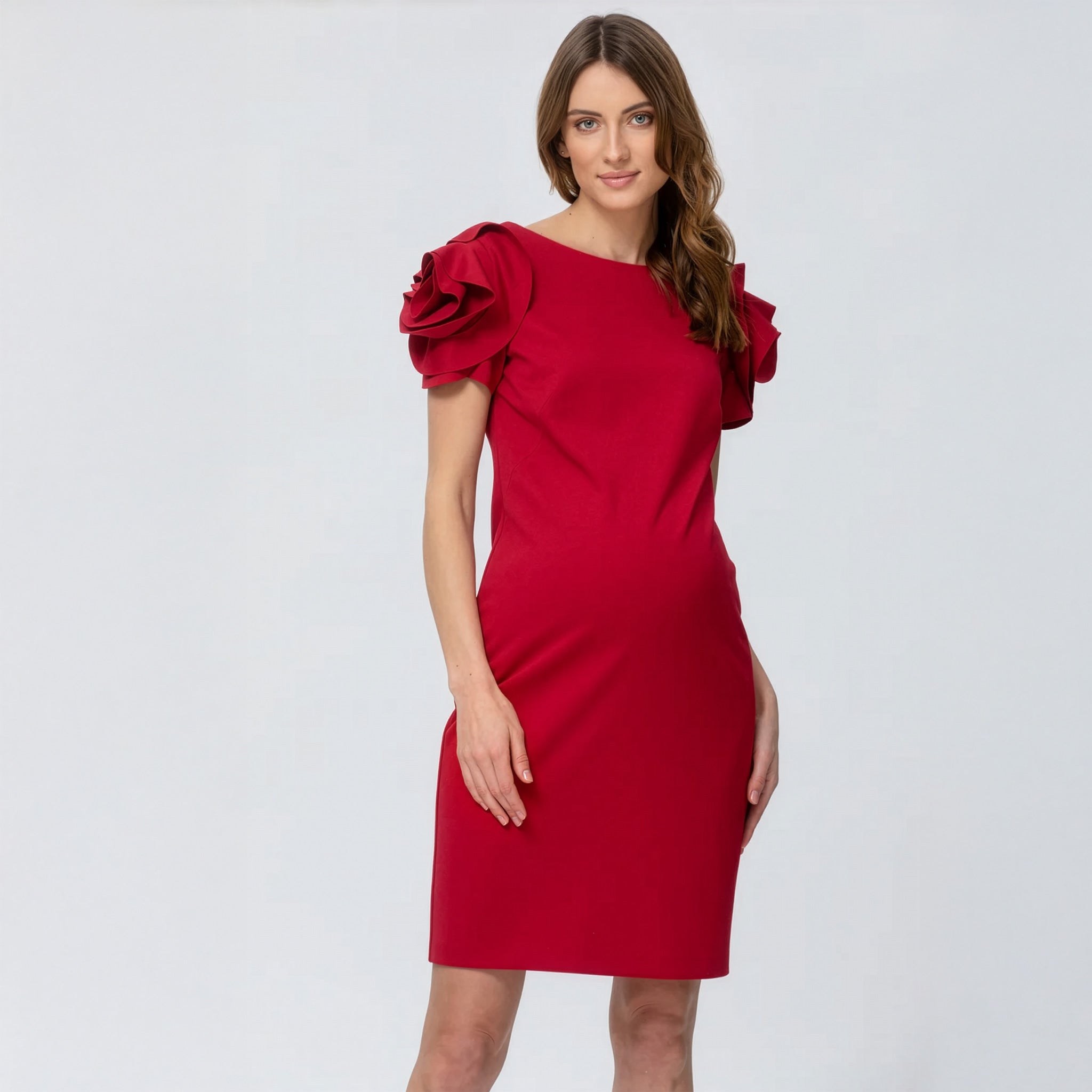 Capri Maternity Dress in Strawberry