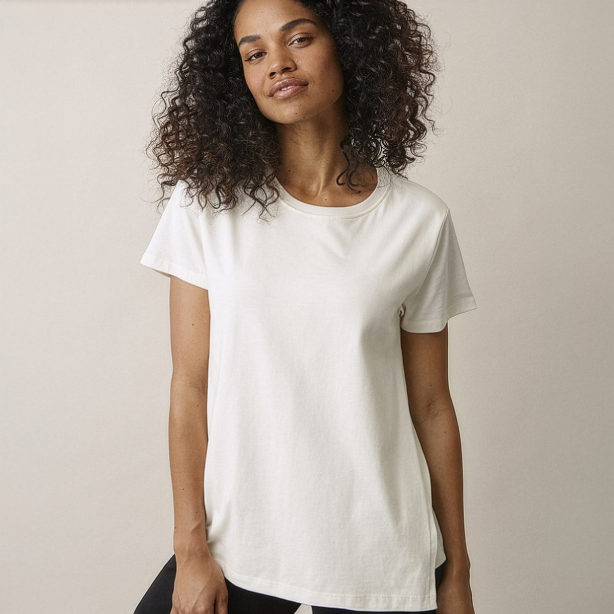 Organic Cotton Maternity & Nursing T-Shirt in Tofu