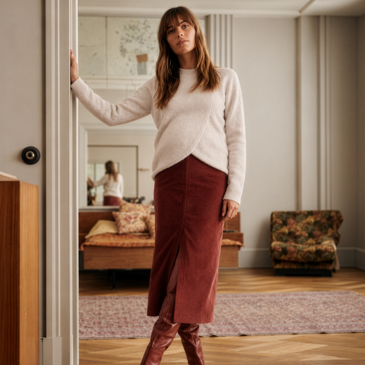 Addison Maternity & Nursing Knit Sweater