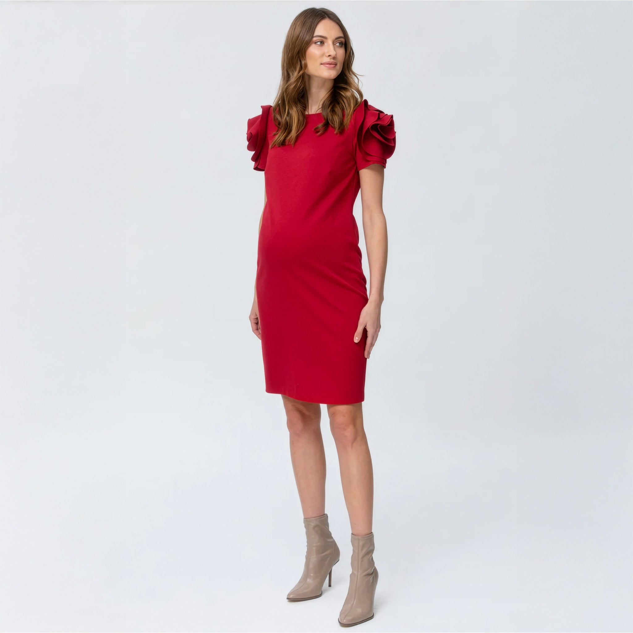 Capri Maternity Dress in Strawberry