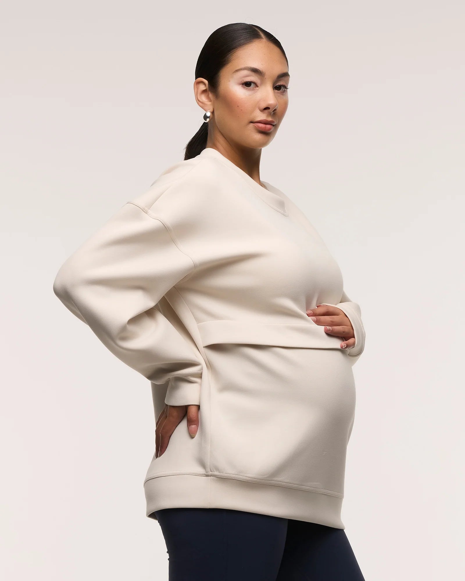Oversized Feeding Zip Jumper