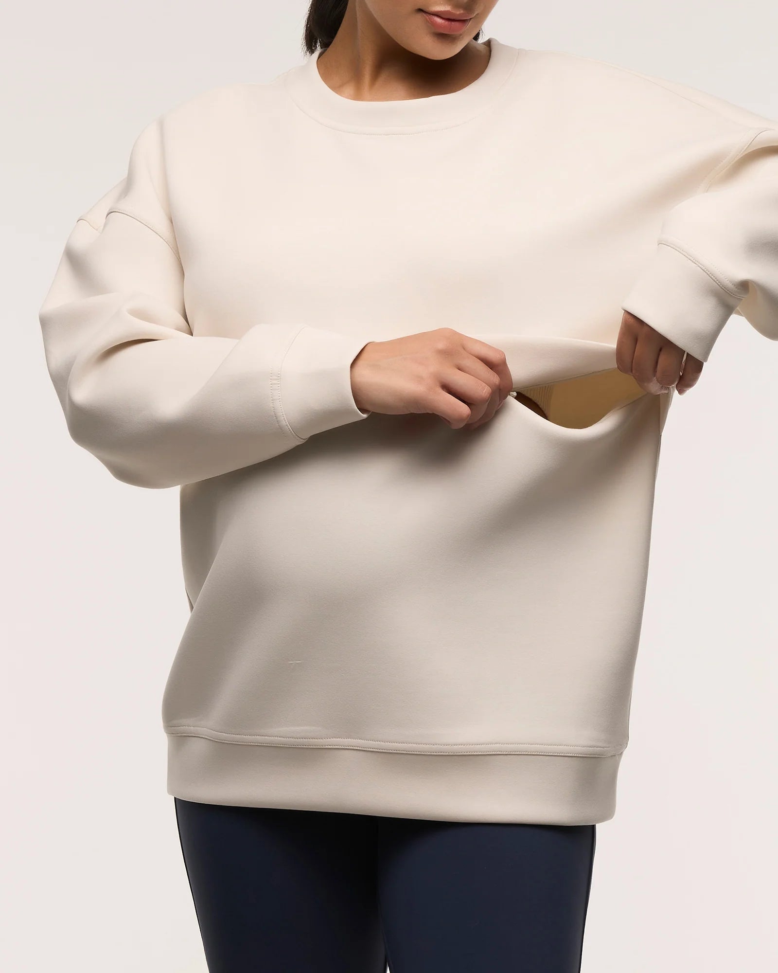 Oversized Feeding Zip Jumper