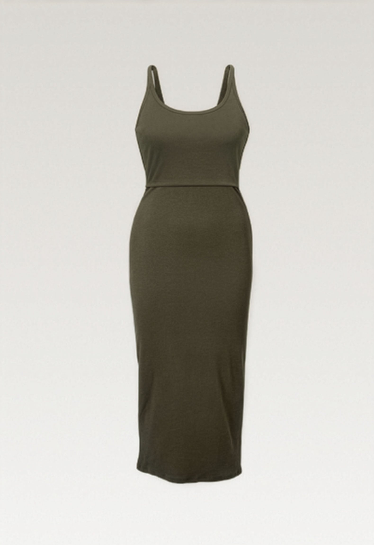 Signe Tank Maternity & Nursing Dress in Pine Green
