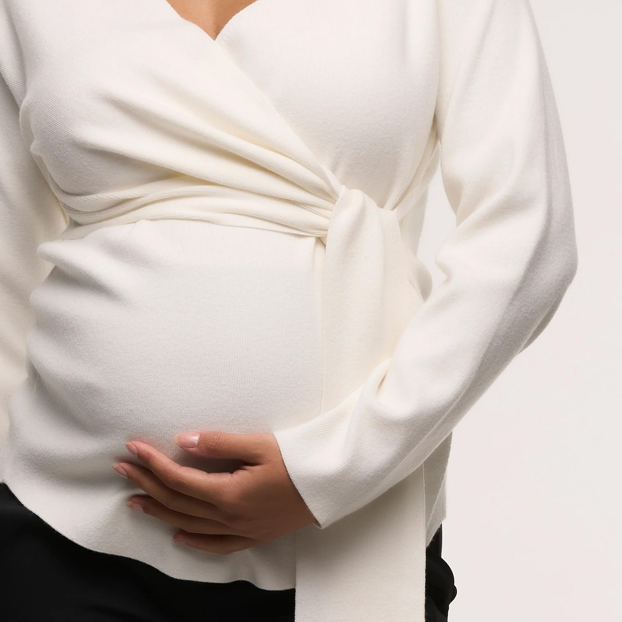Cross Wrap Knit Feeding Top