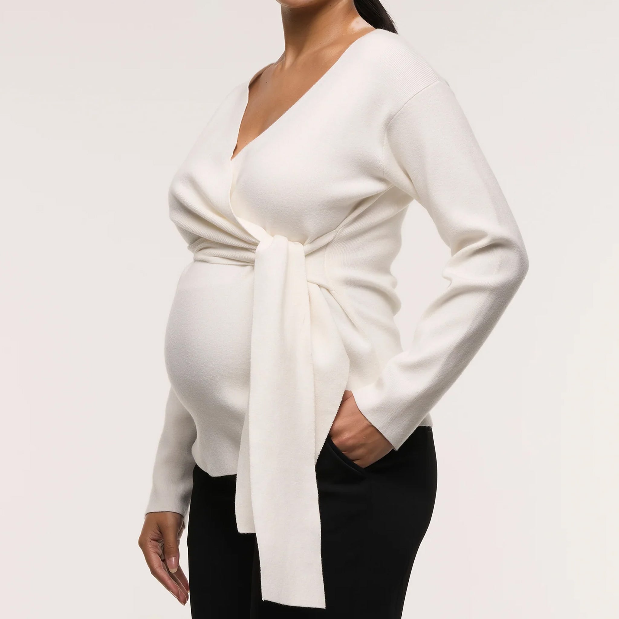 Cross Wrap Knit Feeding Top