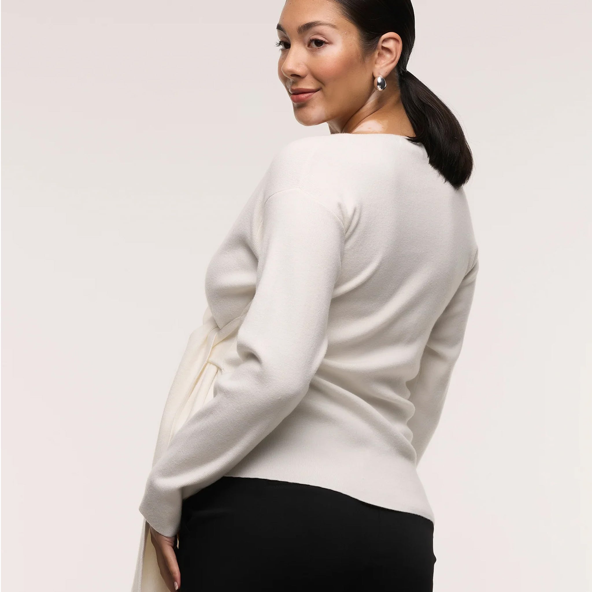 Cross Wrap Knit Feeding Top