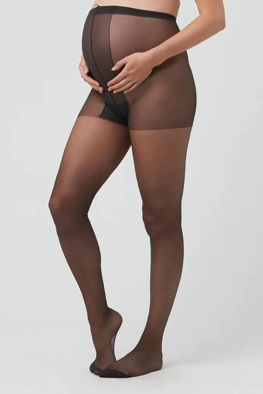 Everyday Sheer Maternity Tights in Black