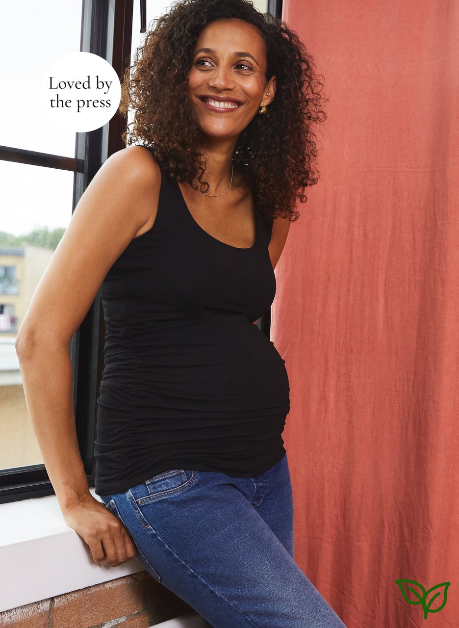 The Essentials Maternity Tank in Black