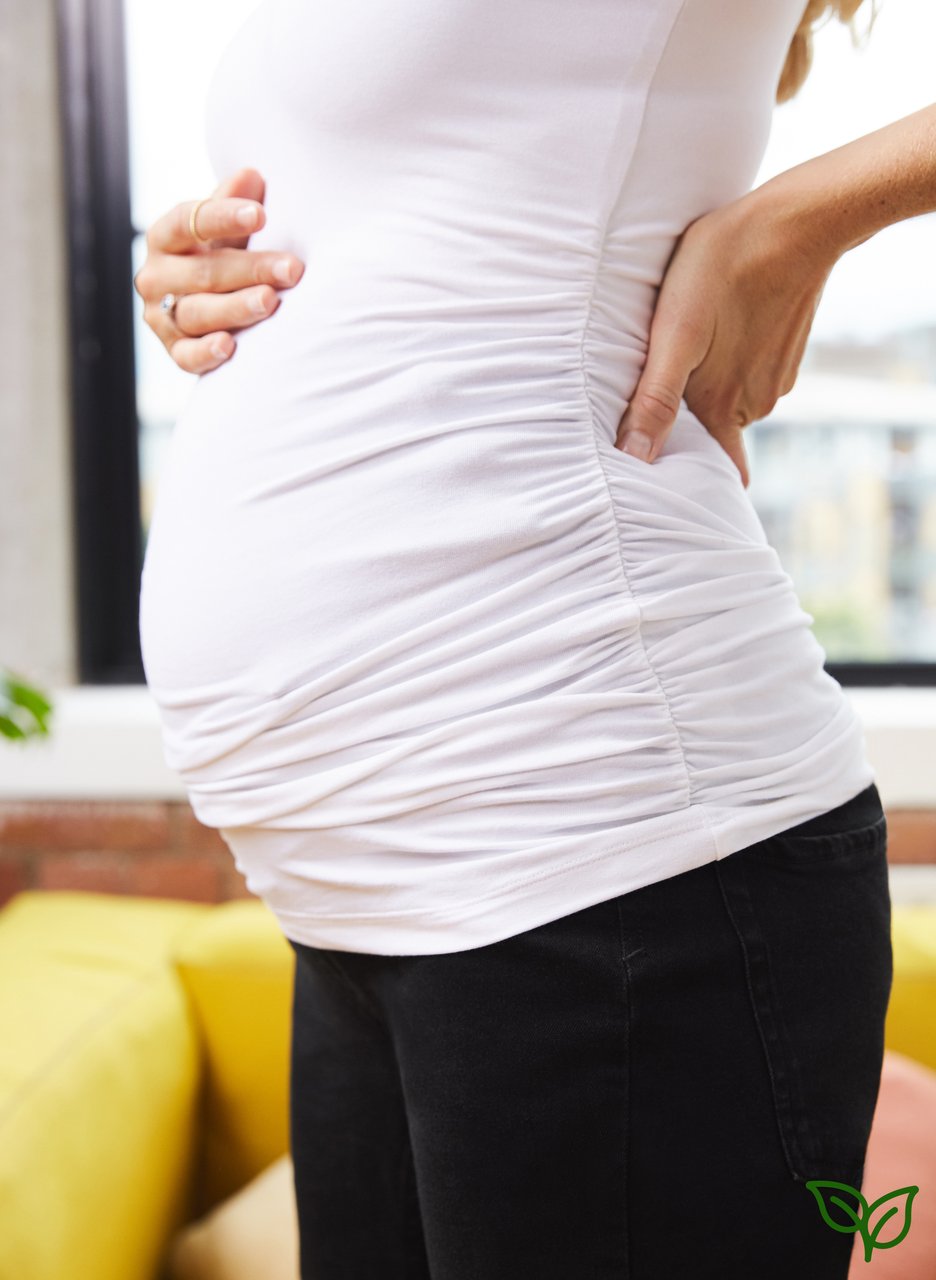 The Essentials Maternity Tank in White