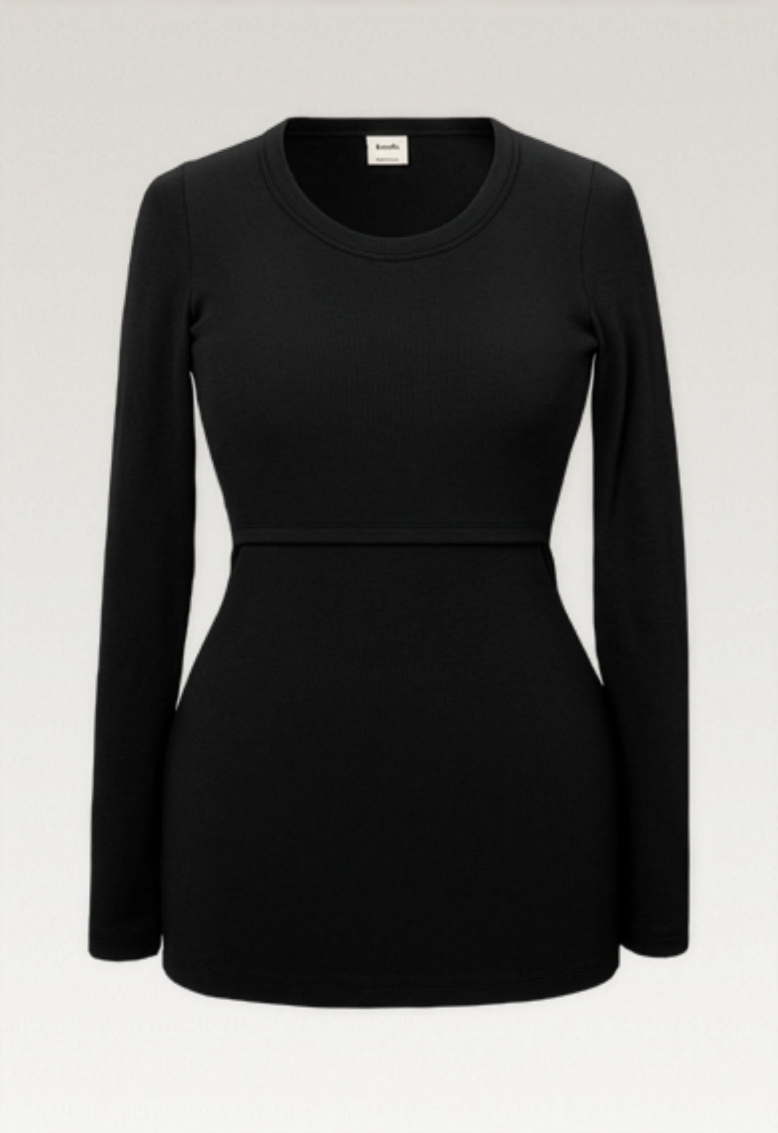 The Maternity & Nursing Long Sleeve Top in Black