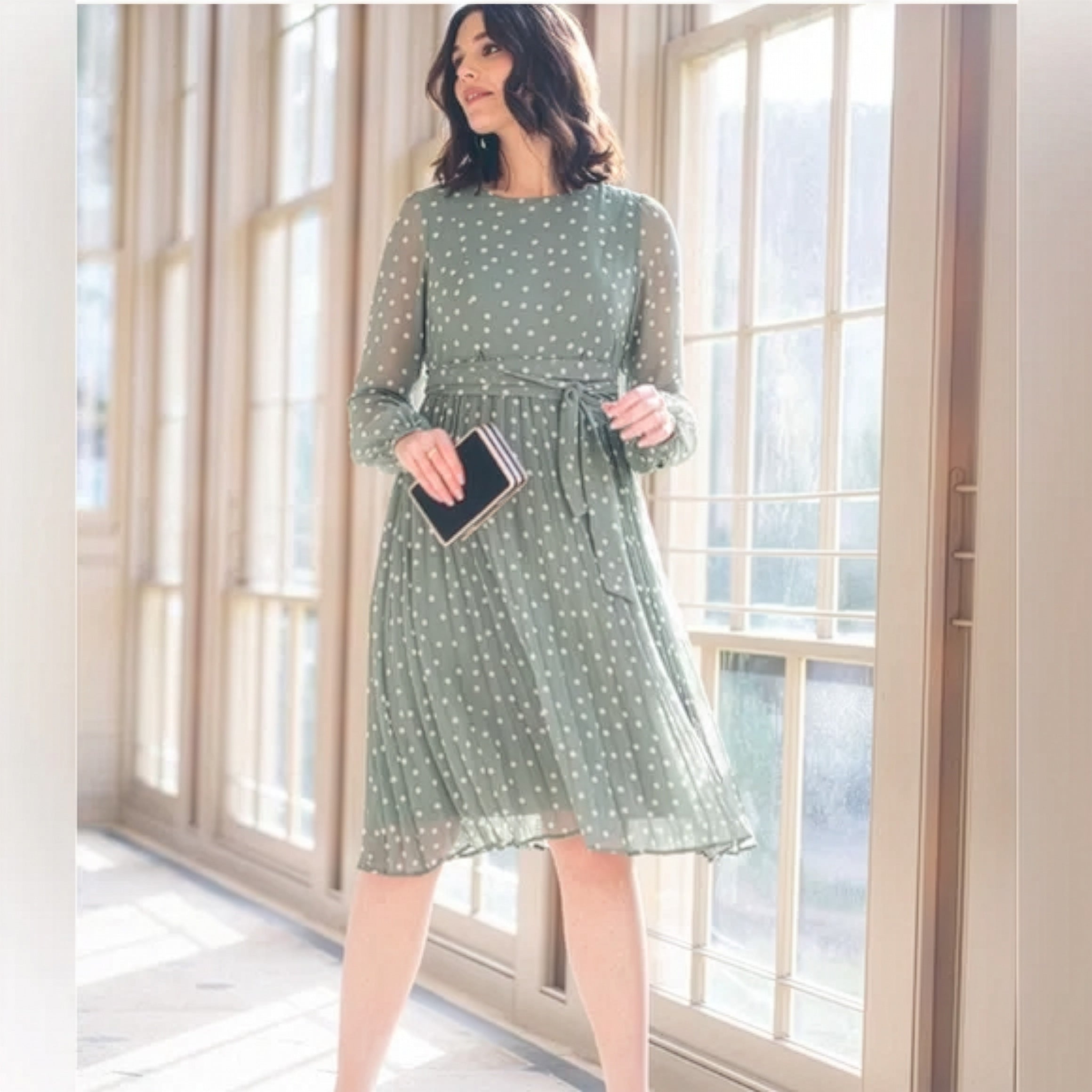 Adelade Chiffon Maternity & Nursing Dress