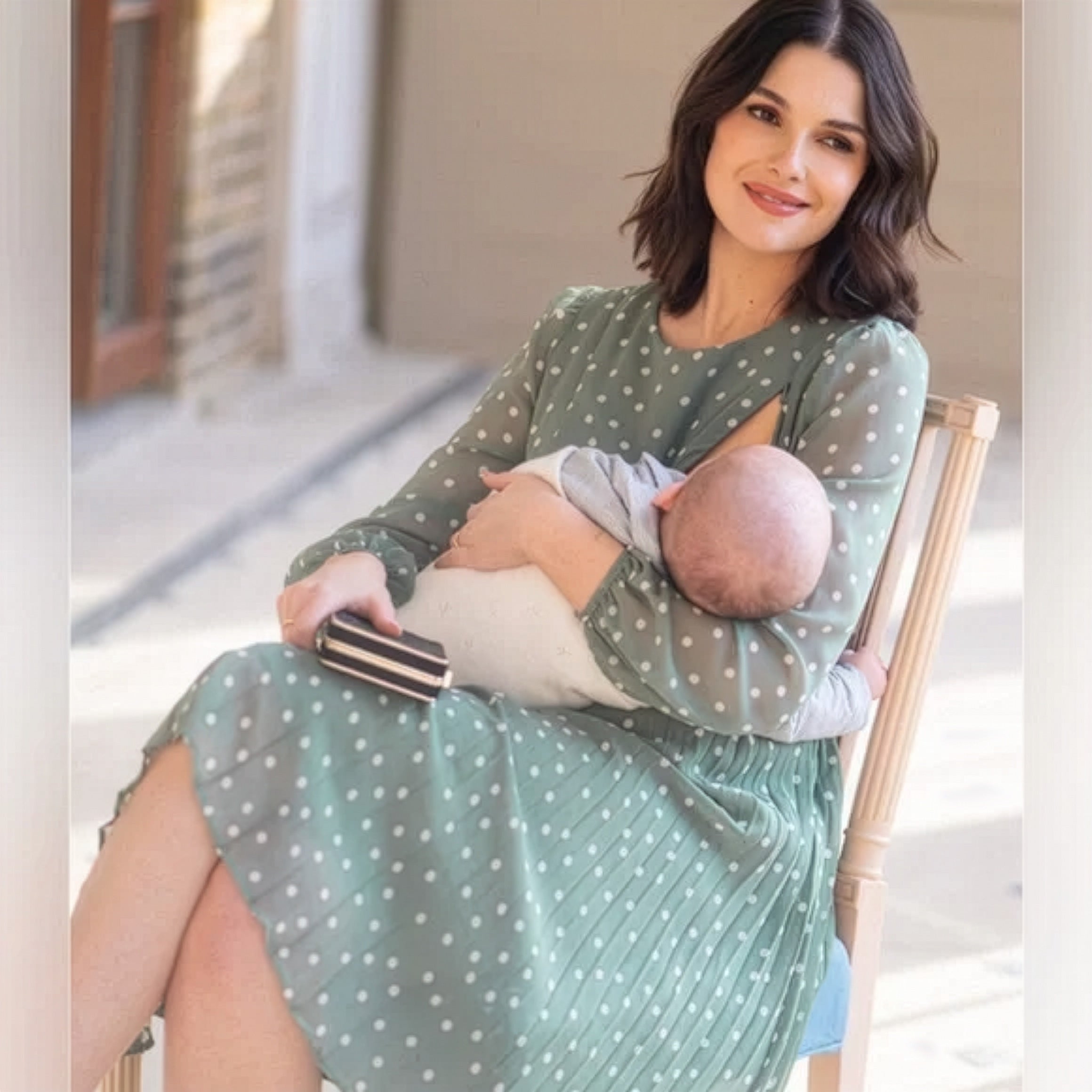 Adelade Chiffon Maternity & Nursing Dress