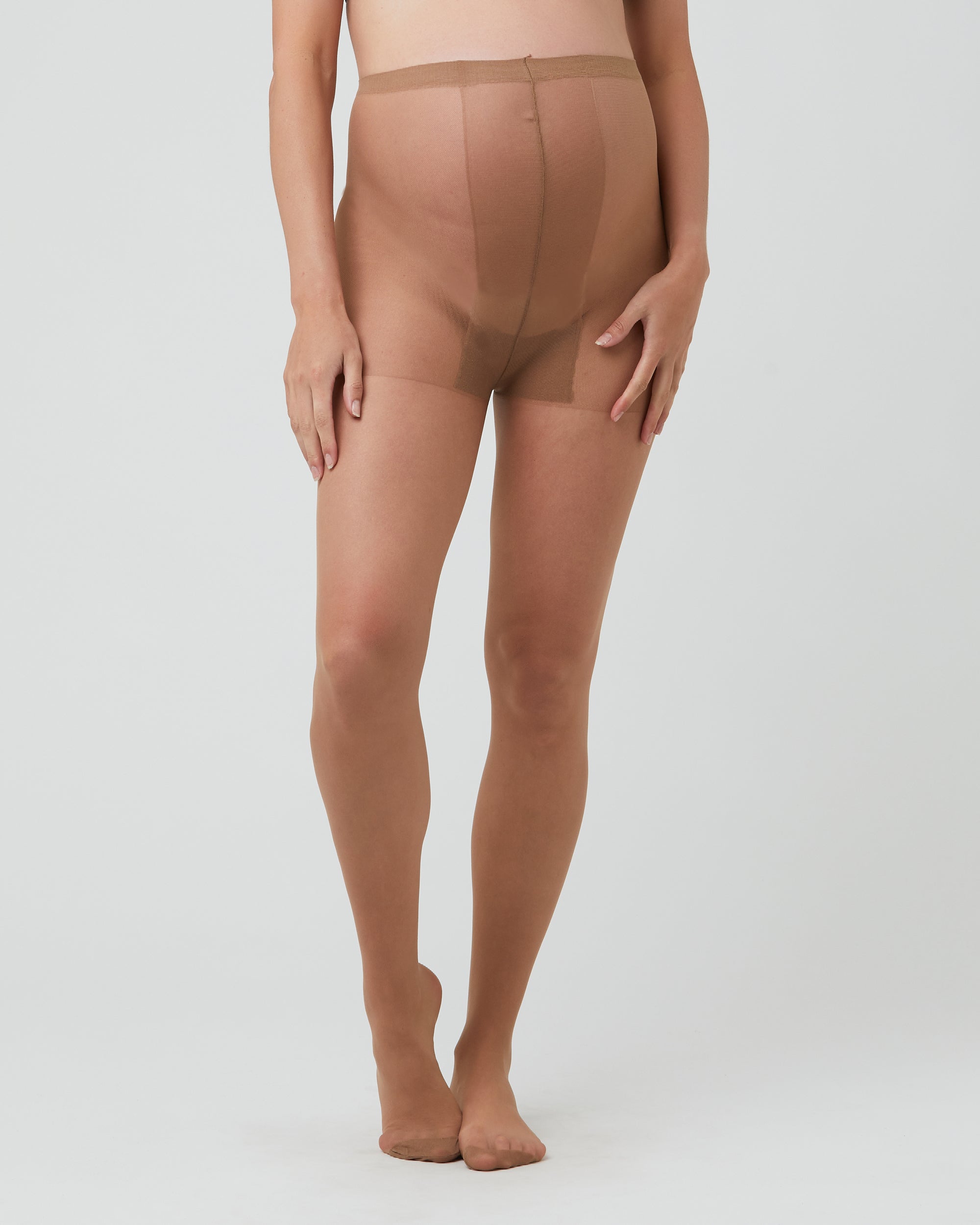 Everyday Sheer Maternity Tights in Camel