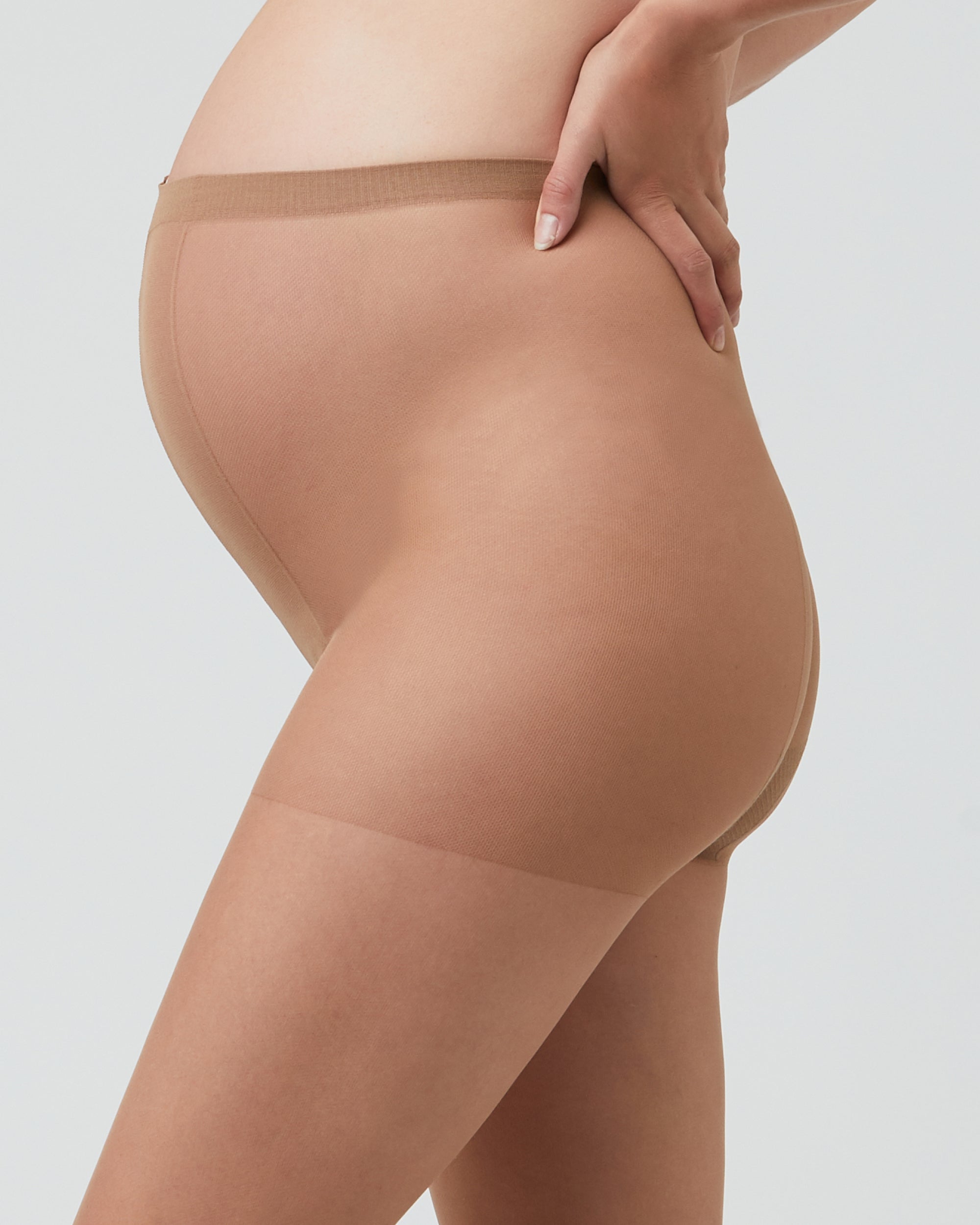 Everyday Sheer Maternity Tights in Camel