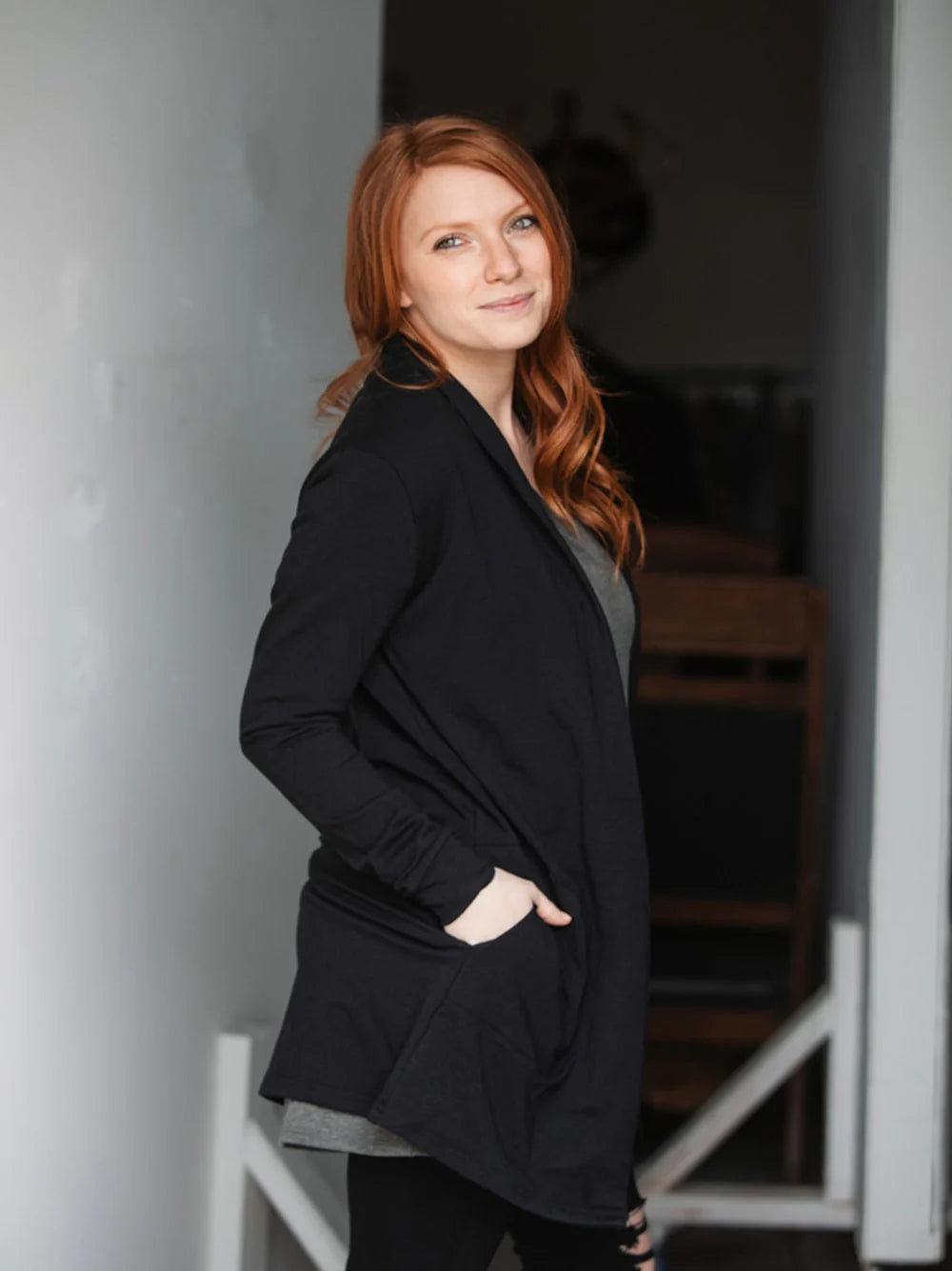 Briton Cardigan in Black