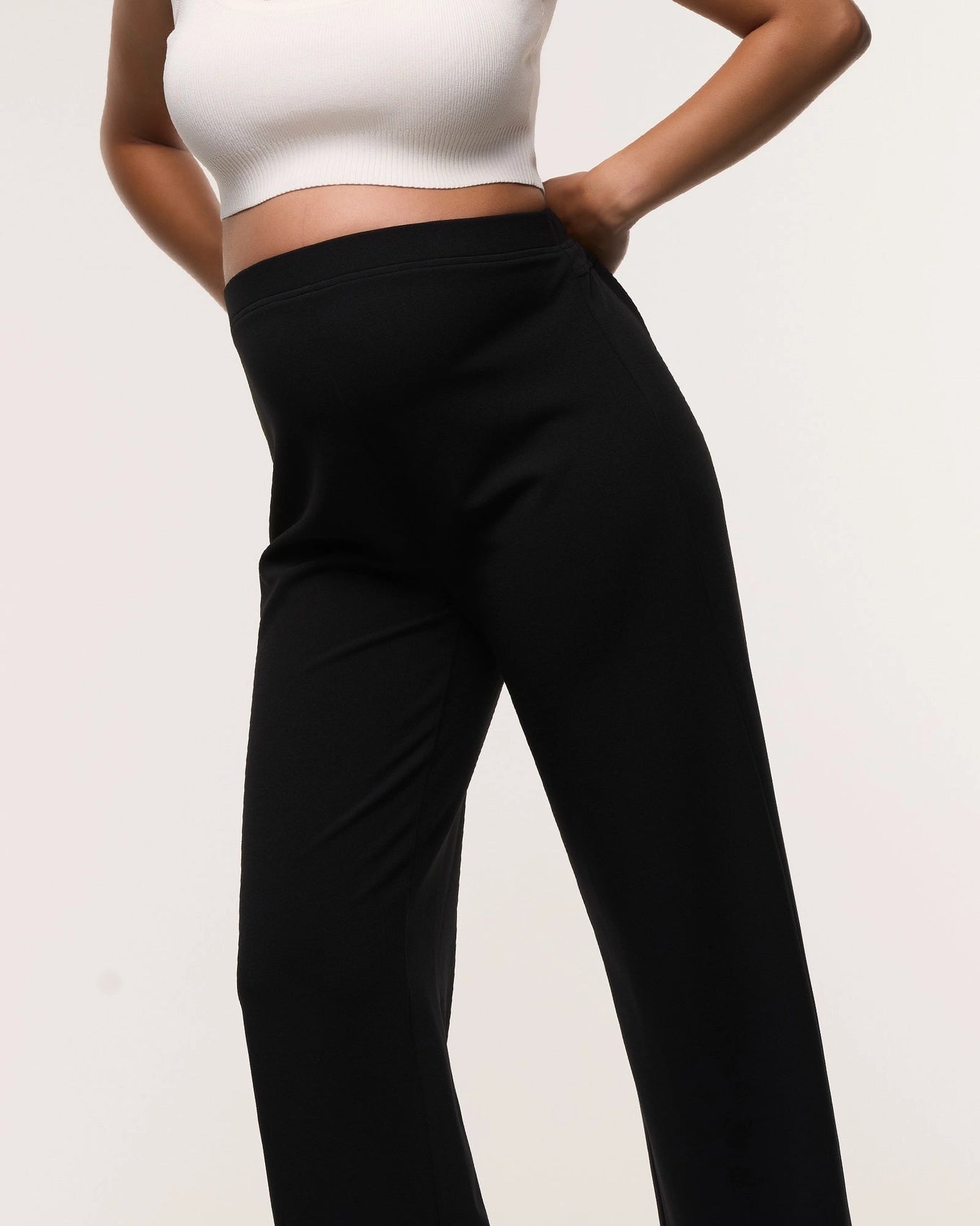 Pull-On Wide Leg Maternity Pants