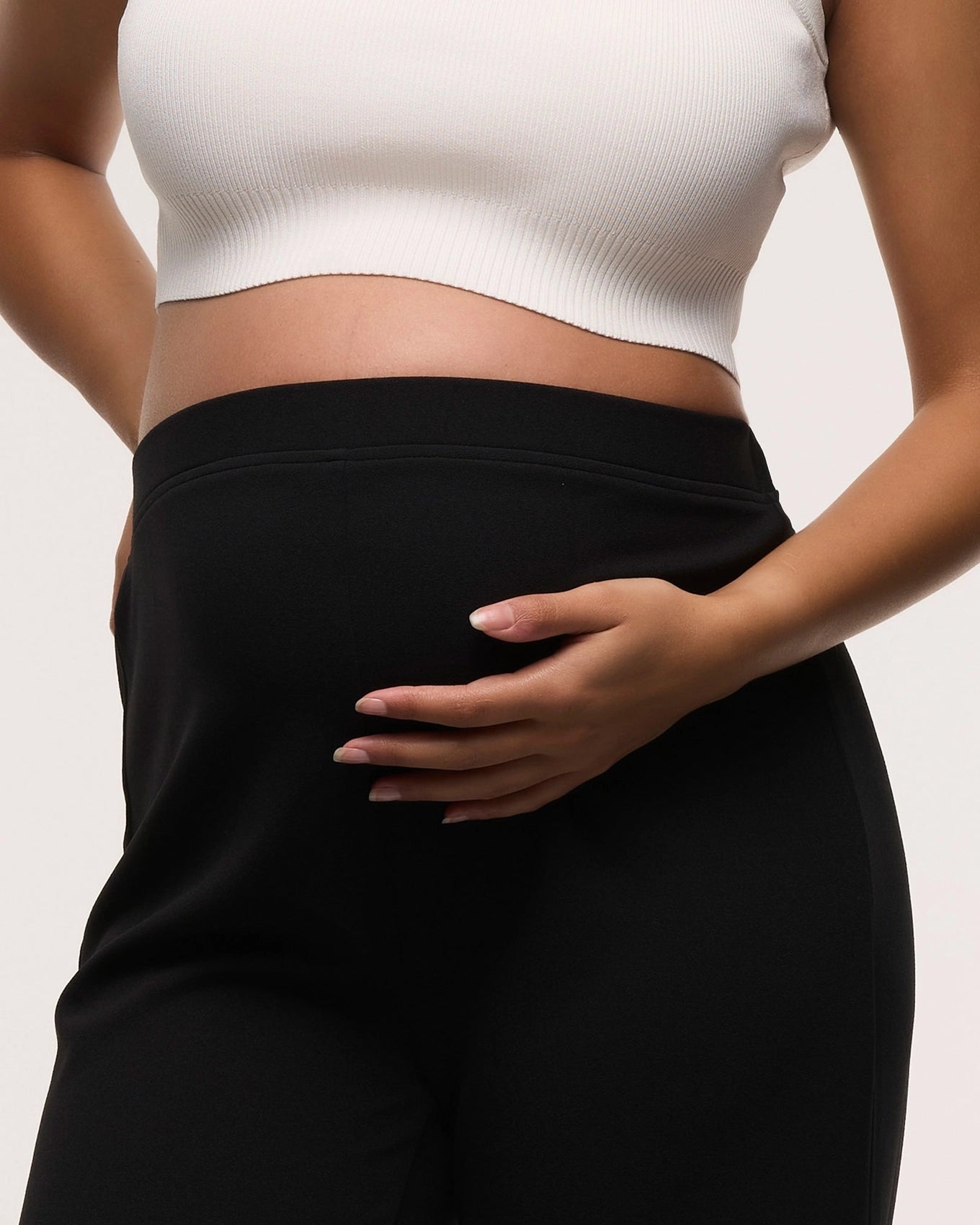 Pull-On Wide Leg Maternity Pants