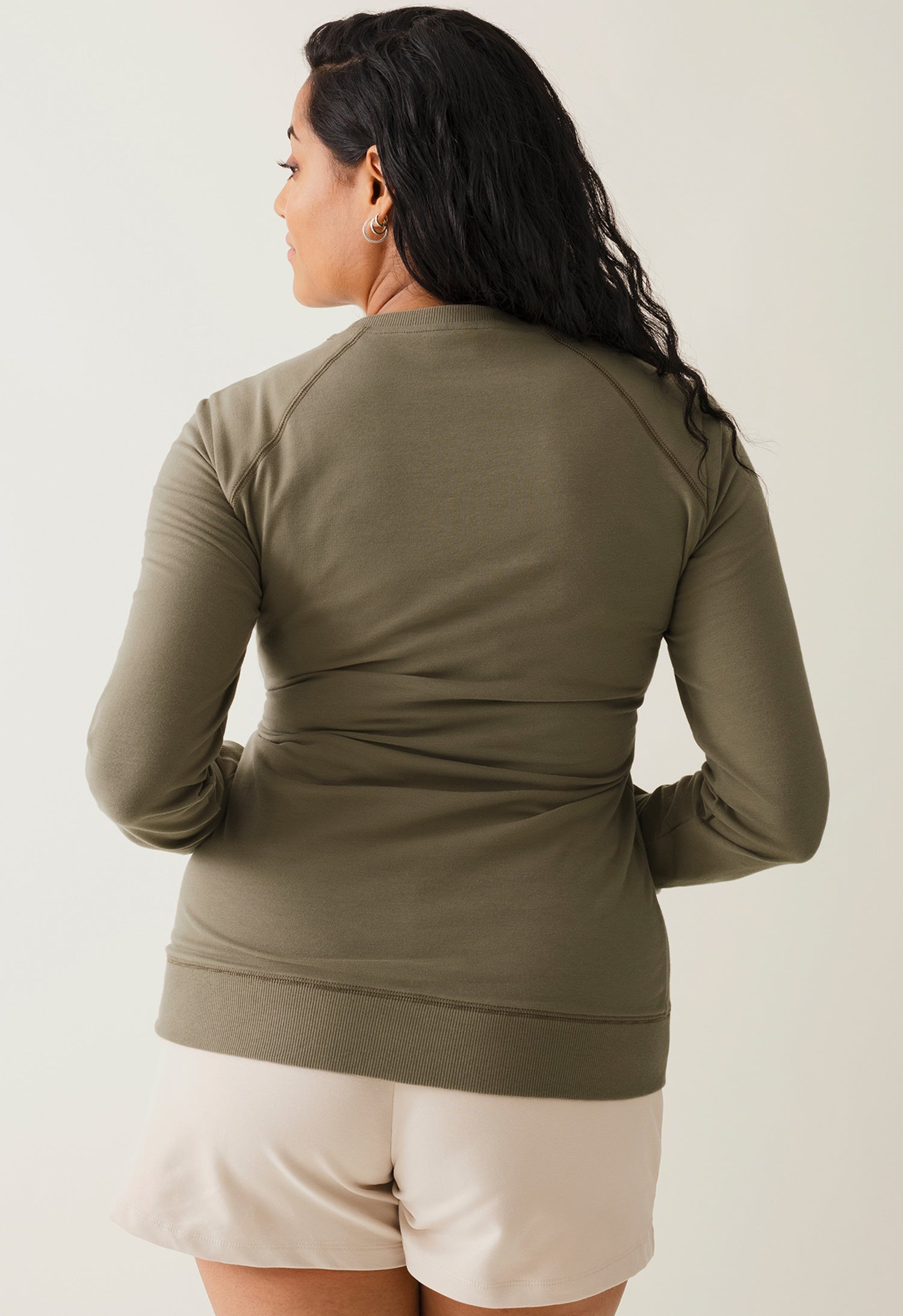 B-Warmer Sweatshirt in Green Khaki