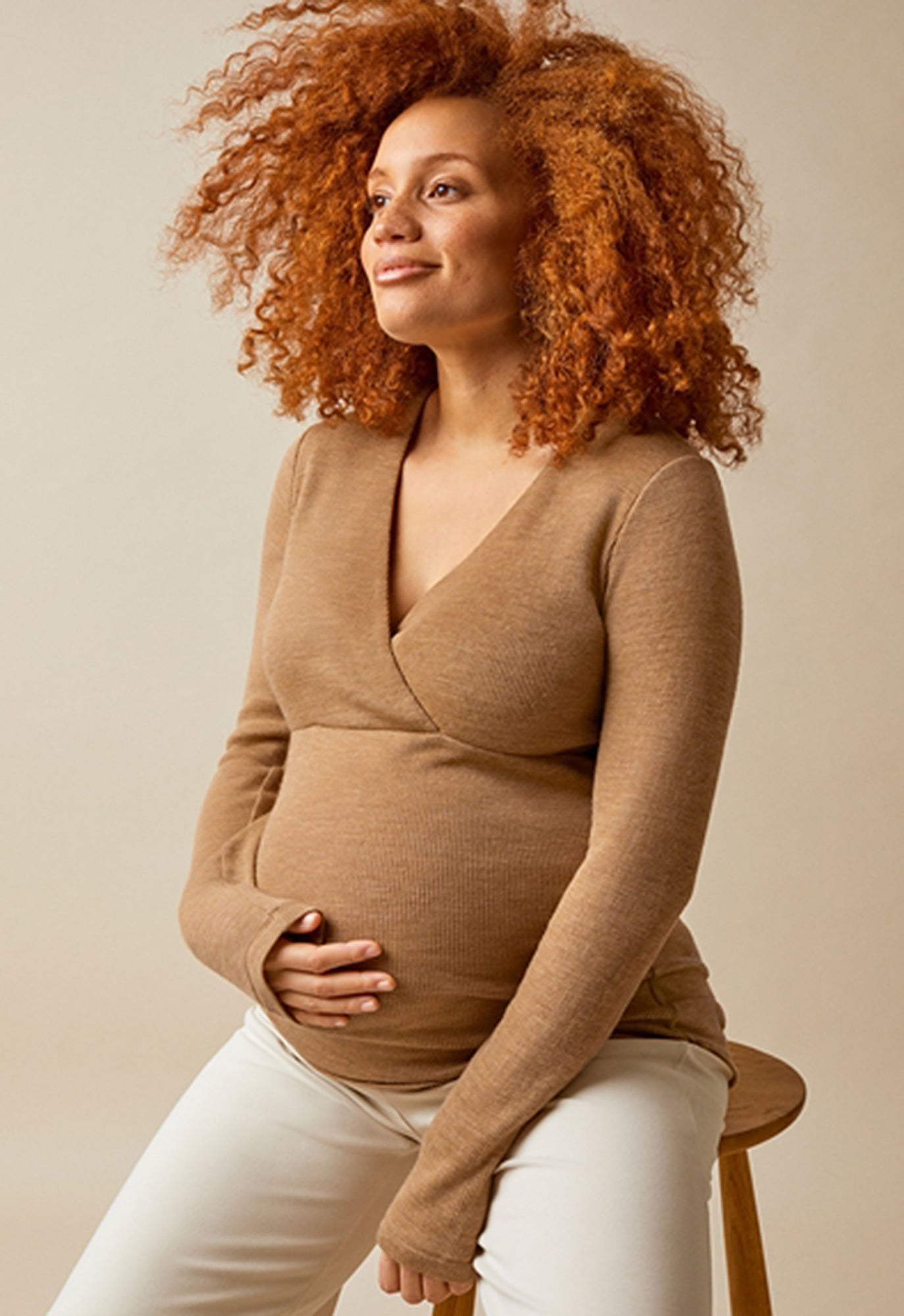 Merino Organic Wool Maternity & Nursing Top