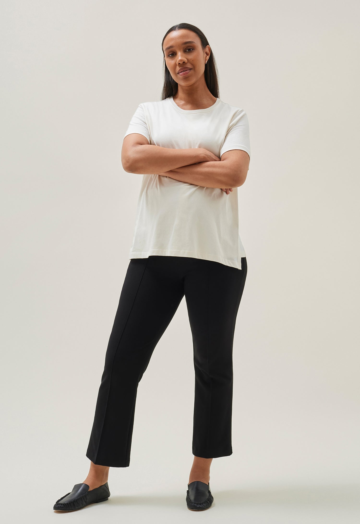 Once-On-Never-Off Maternity Cropped Work Pants