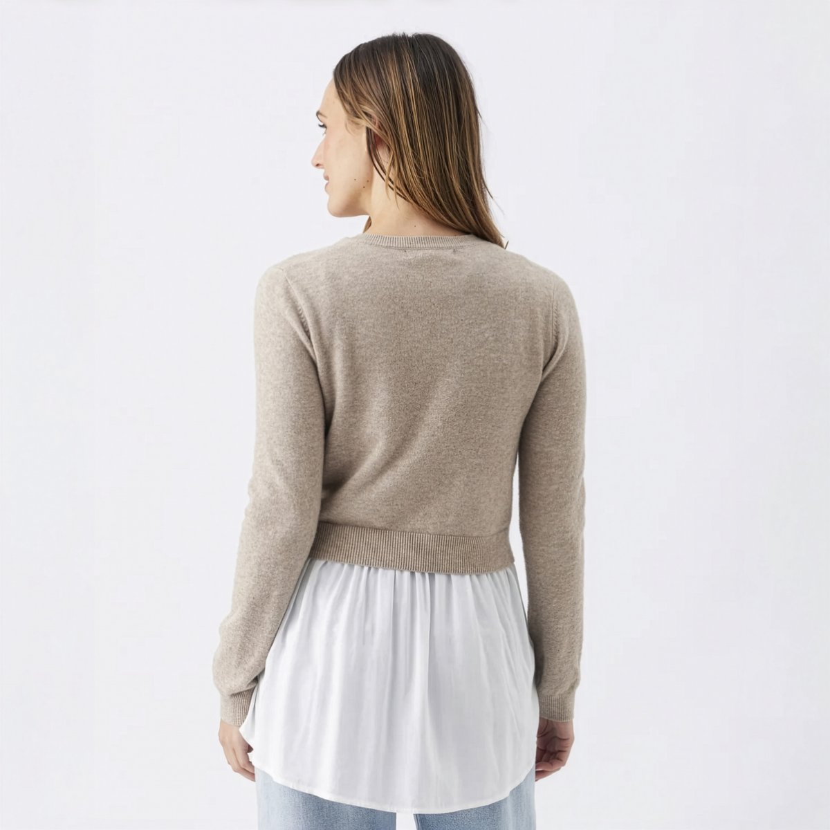 Sandy Detachable Maternity & Nursing Knit in Latte