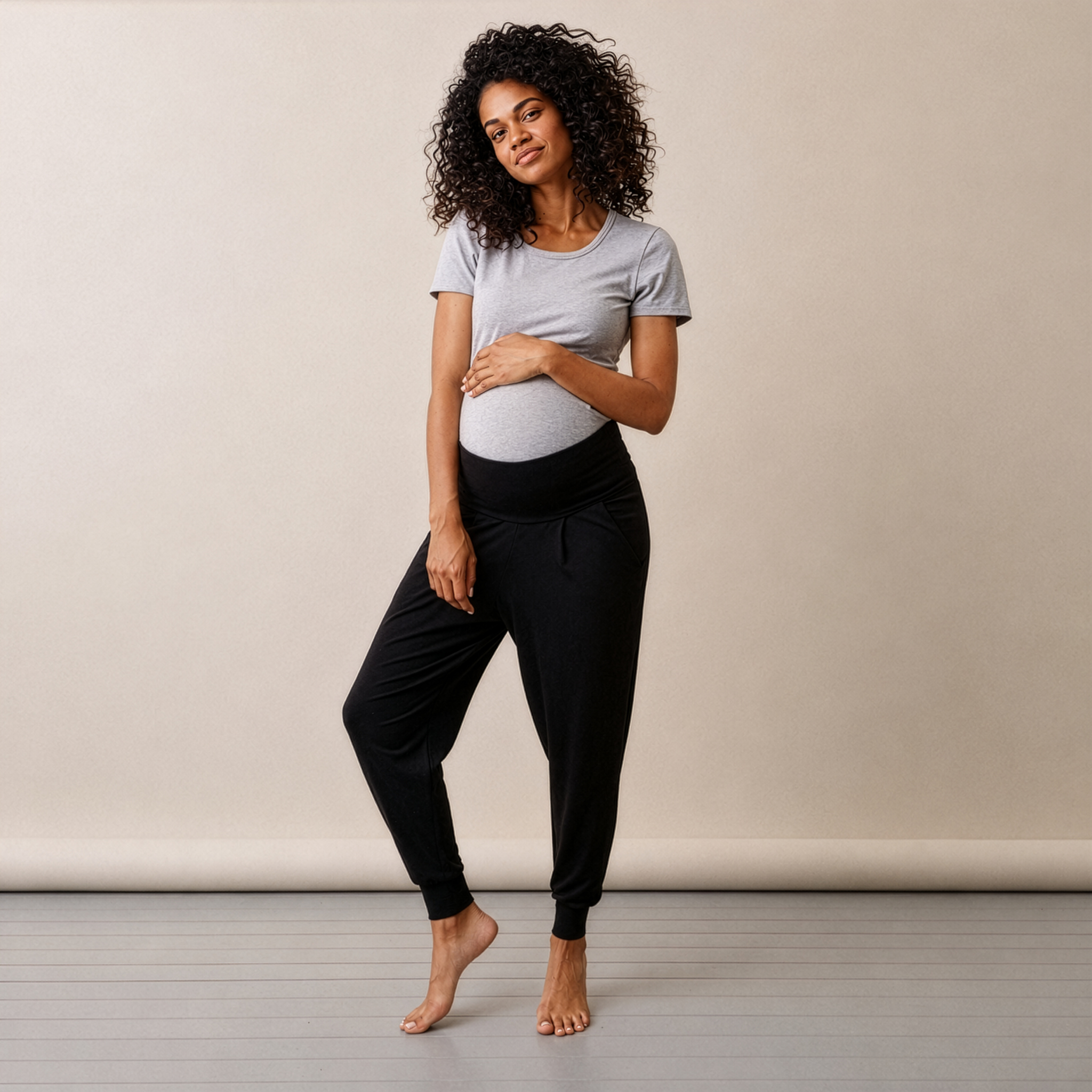 Once-On-Never-Off Easy Maternity Pant in Black