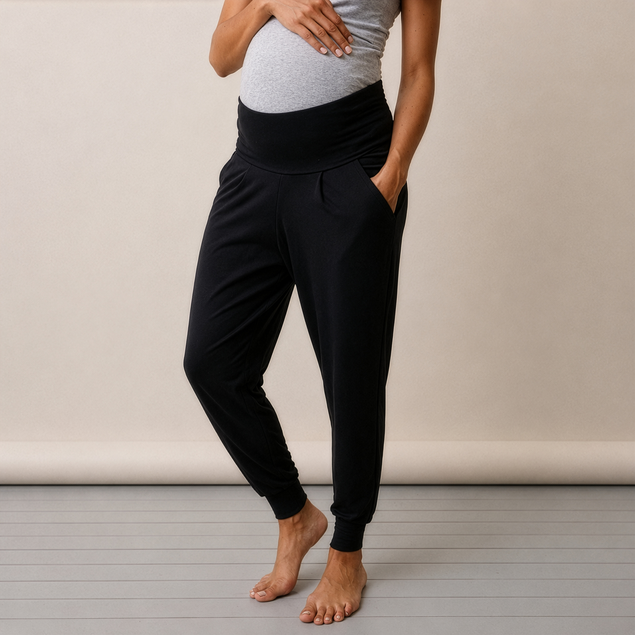 Once-On-Never-Off Easy Maternity Pant in Black