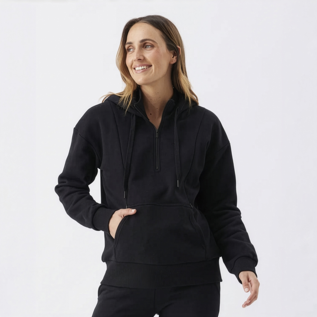 Nicky Maternity & Nursing Hoodie in Black