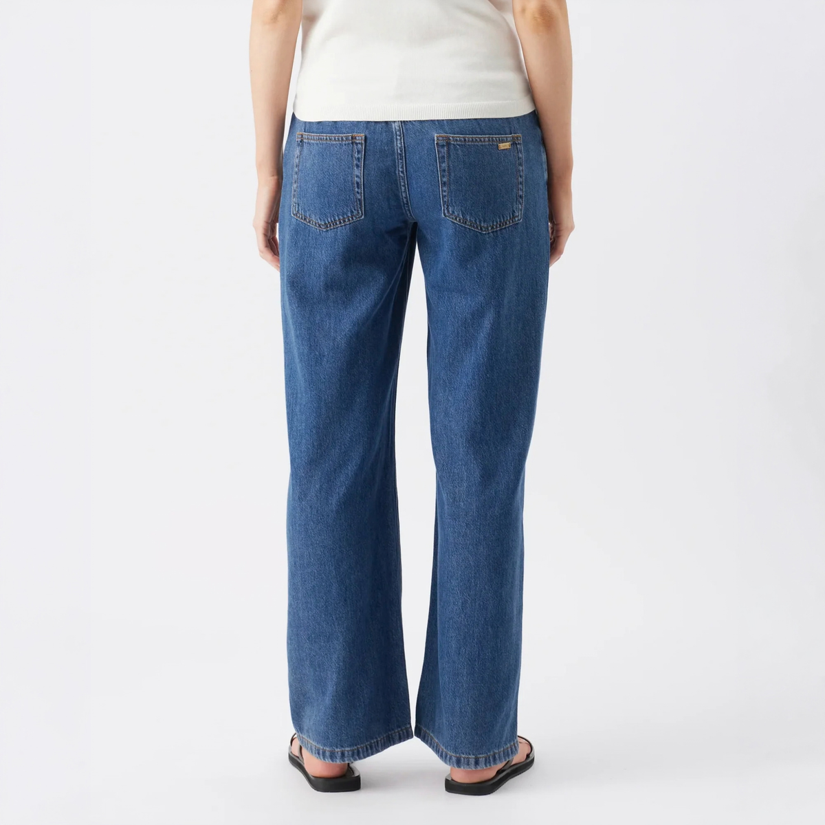 Billie Wide-Leg Maternity Jeans in Dark Wash
