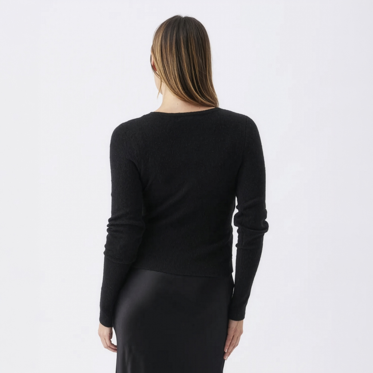Willa Maternity & Nursing Knit Sweater in Black