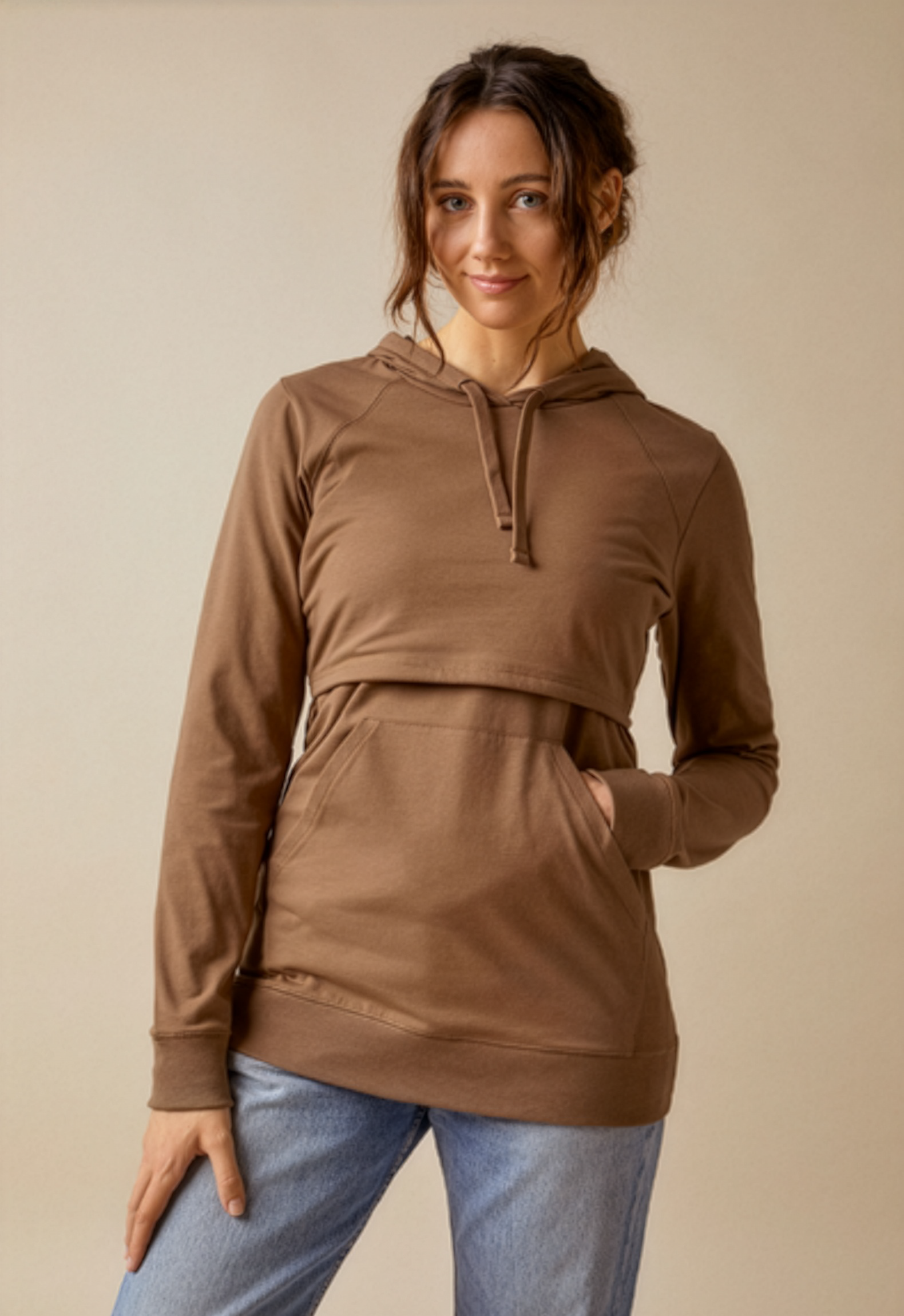 B-Warmer Hoodie in Hazelnut
