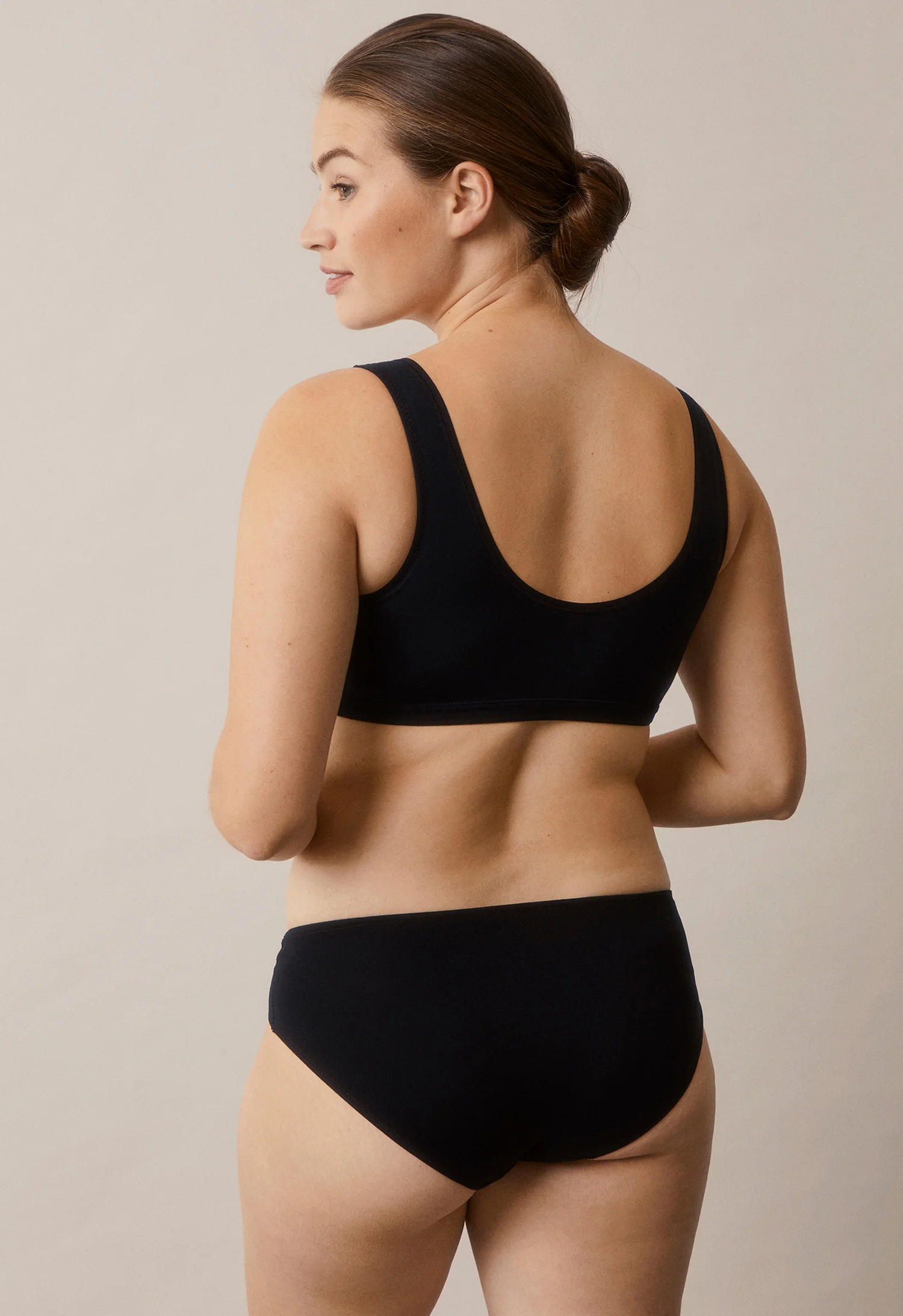 Low Waist Maternity Panties in Black