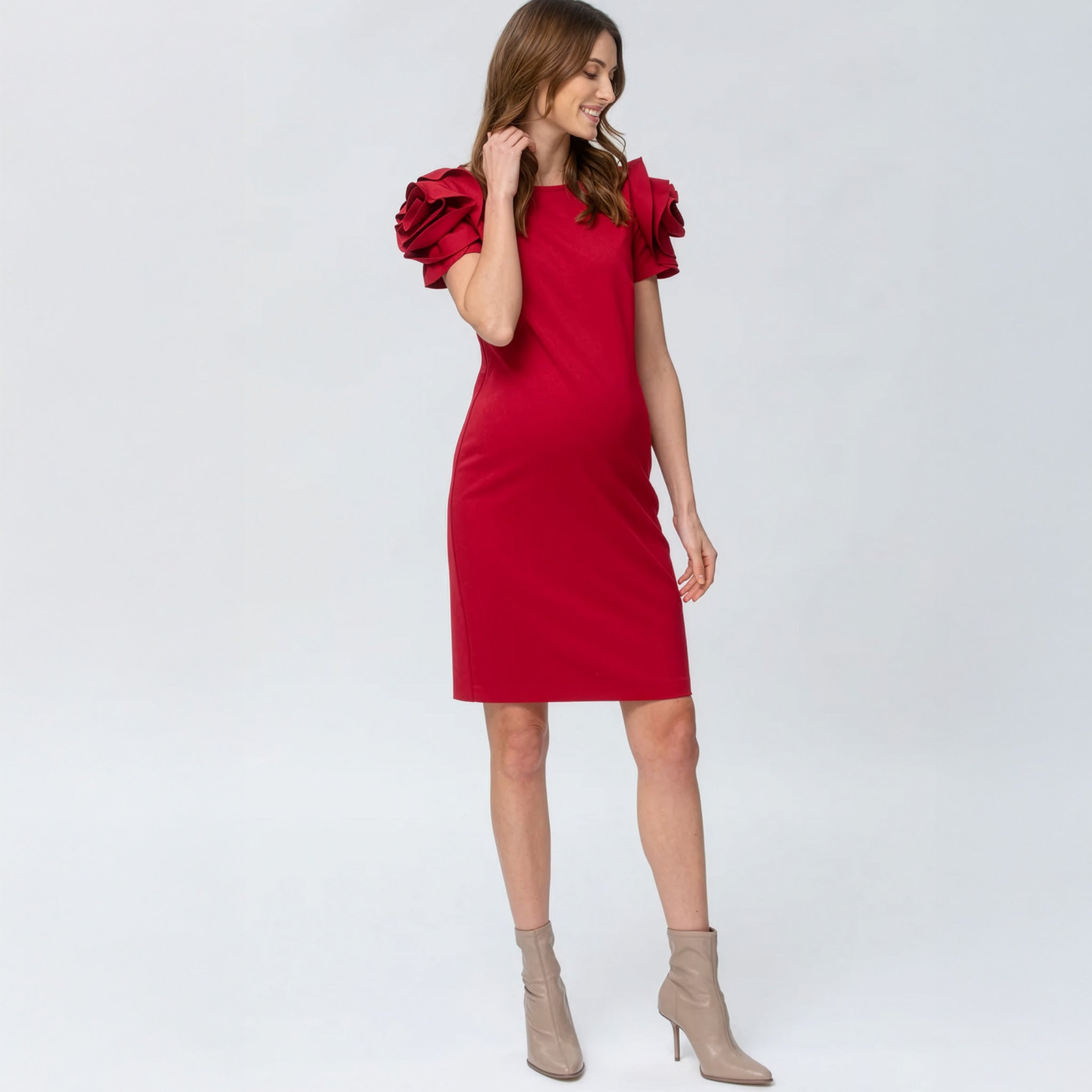 Capri Maternity Dress in Strawberry