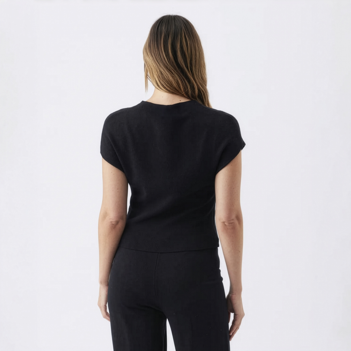 Kira Maternity & Nursing Knit Top in Black