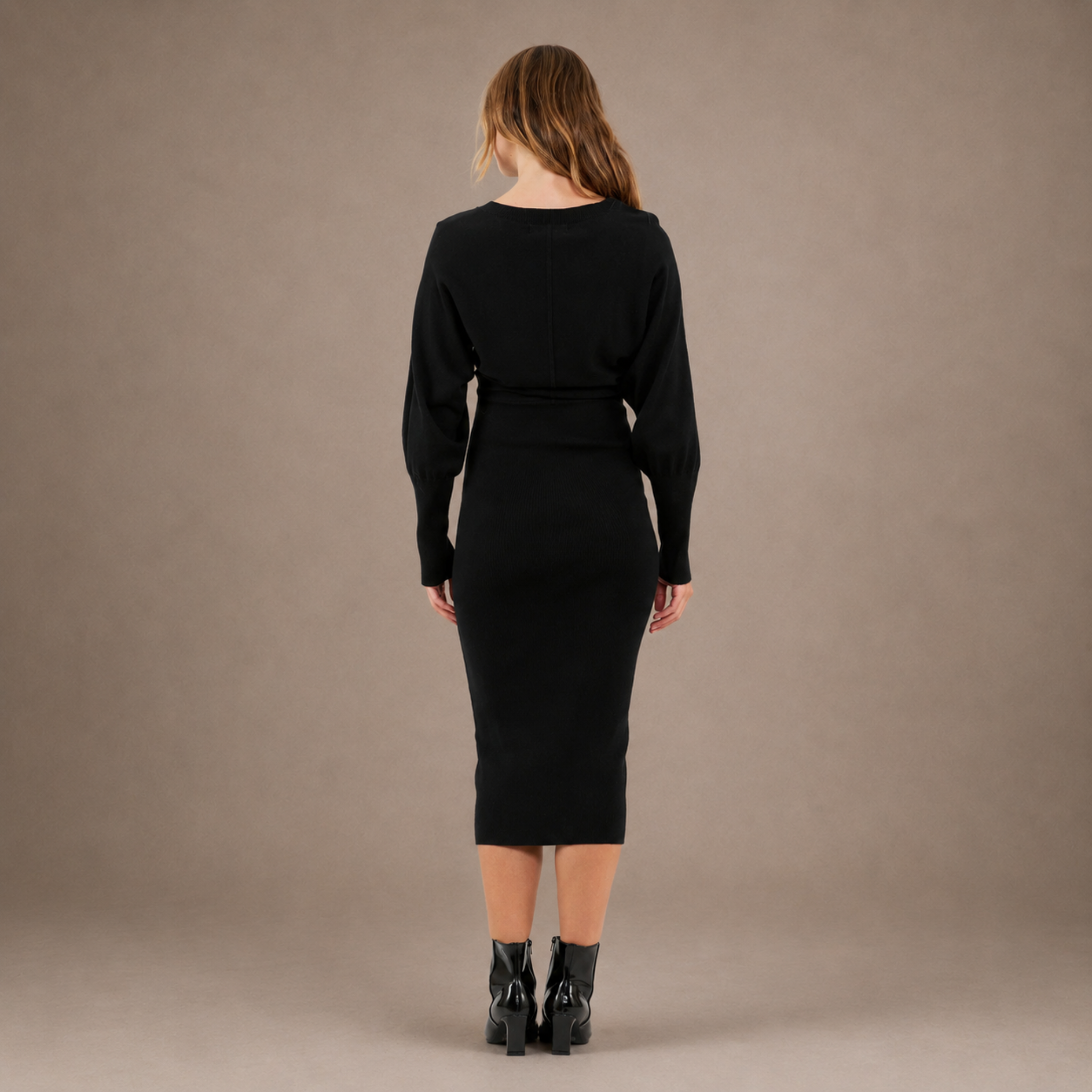 Sloane Knit Maternity Dress in Black
