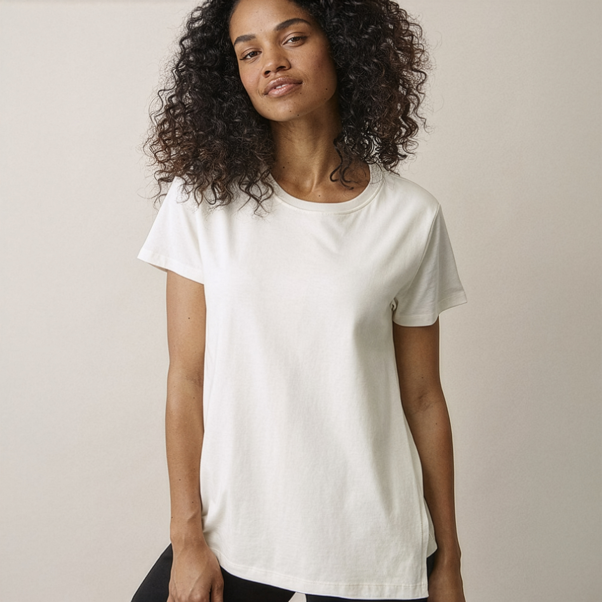 Organic Cotton Maternity & Nursing T-Shirt in Tofu