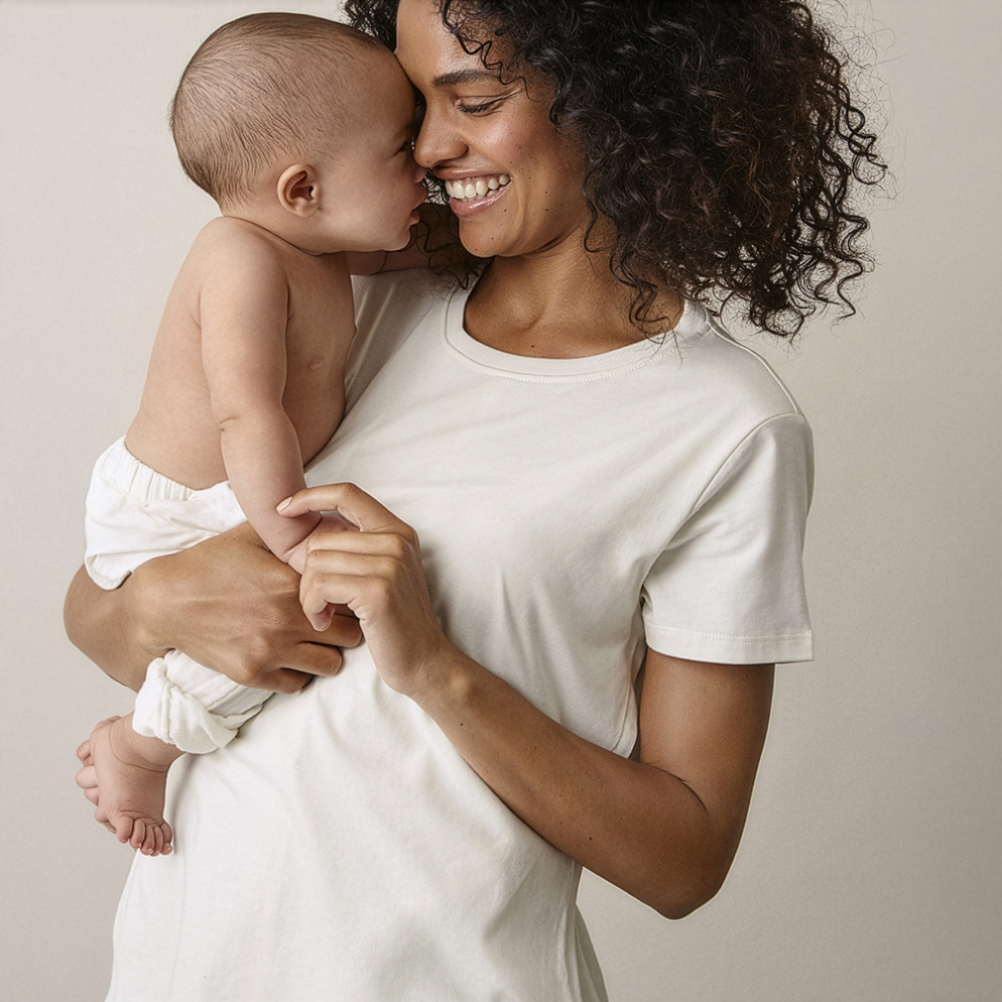 Organic Cotton Maternity & Nursing T-Shirt in Tofu