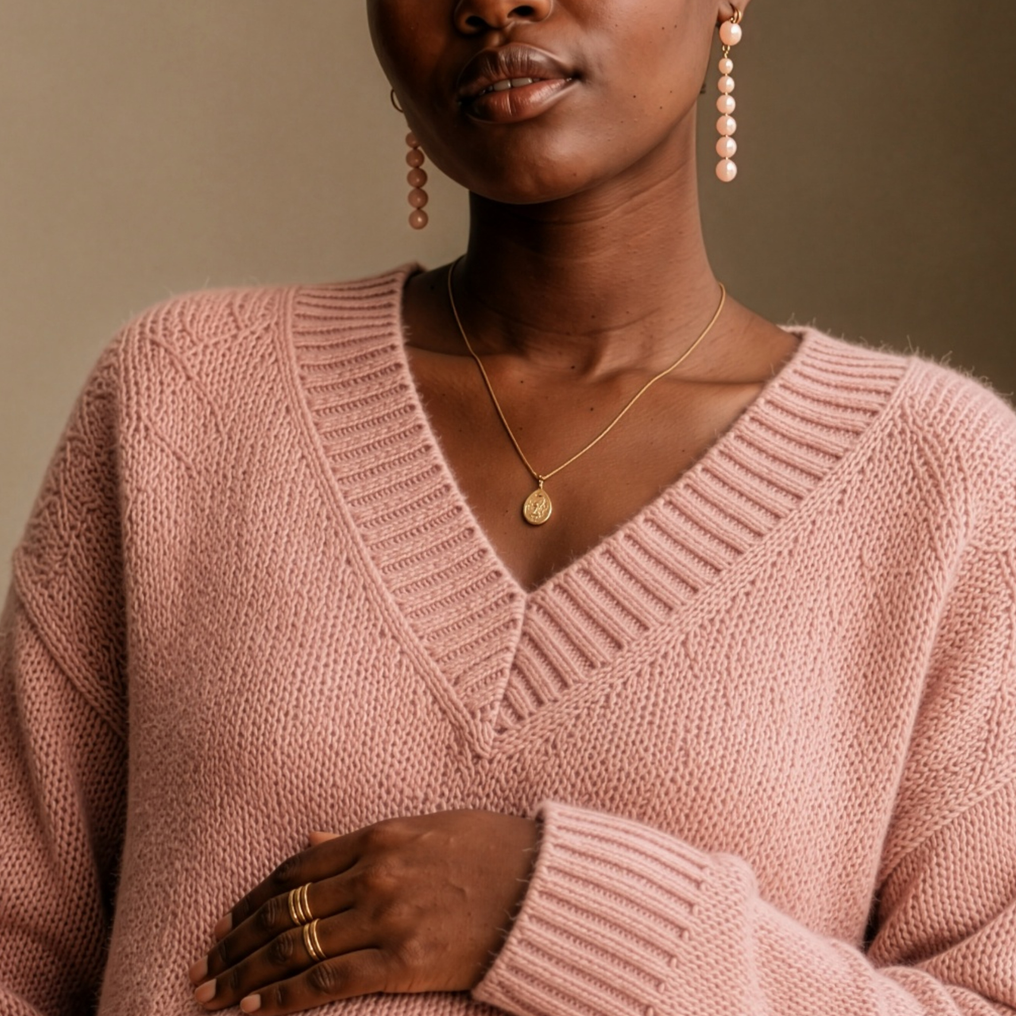 Vera Nursing Knit in Rose Marle
