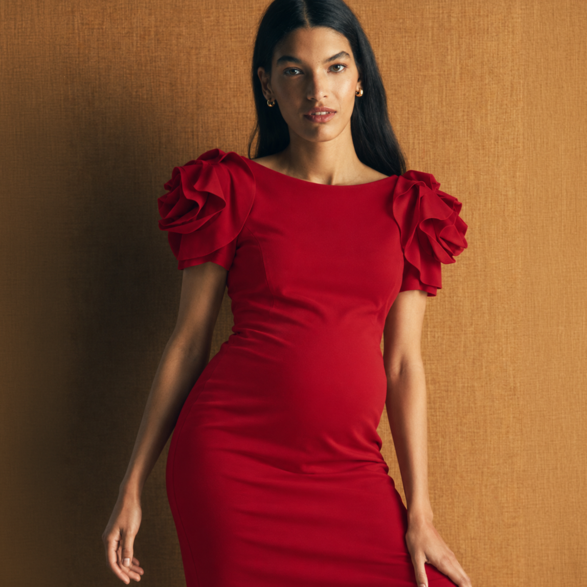 Capri Maternity Dress in Strawberry