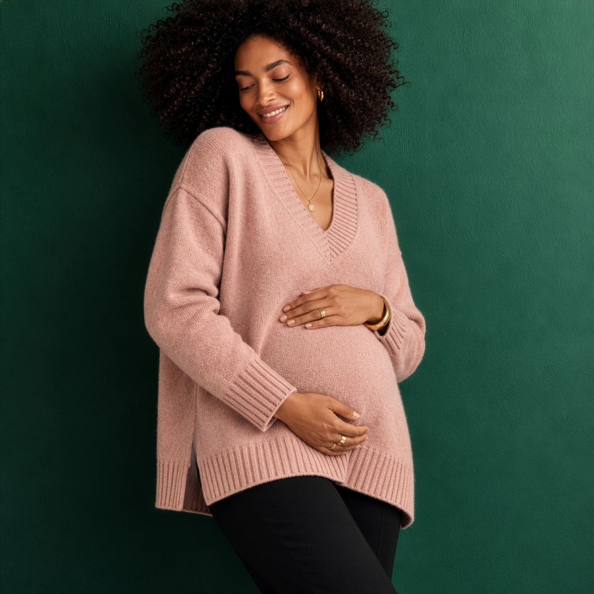Vera Maternity & Nursing Knit in Rose Marle