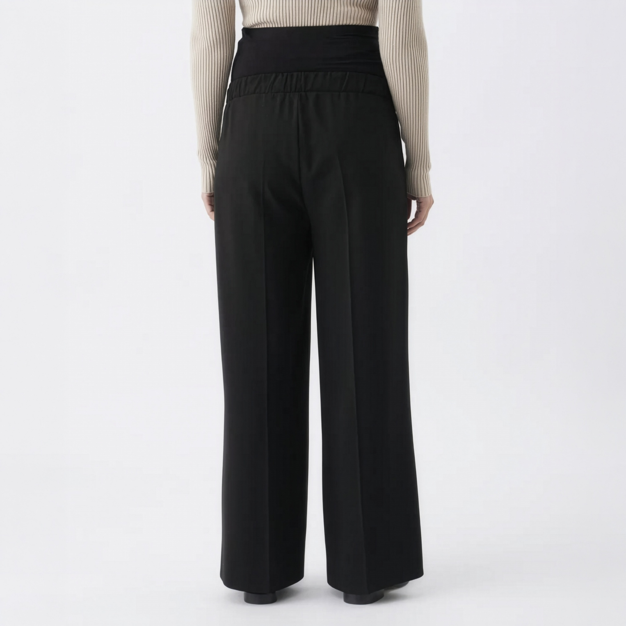Alexa Wide Leg Maternity Pant in Black