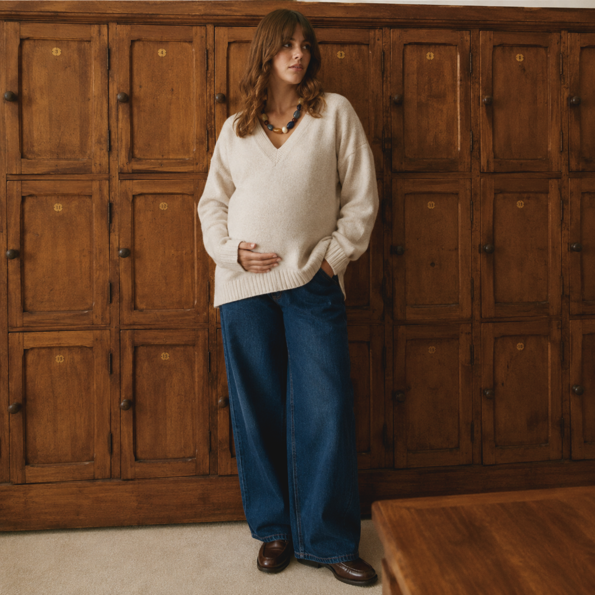 Vera Nursing Knit in Oat Marle